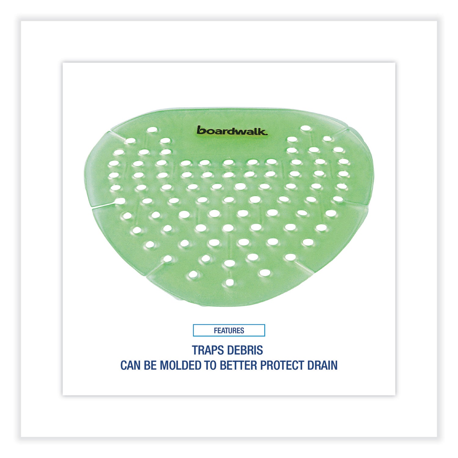 Boardwalk® Gem Urinal Deodorizer Screen, Herbal Mint Scent, Green, 12/Box