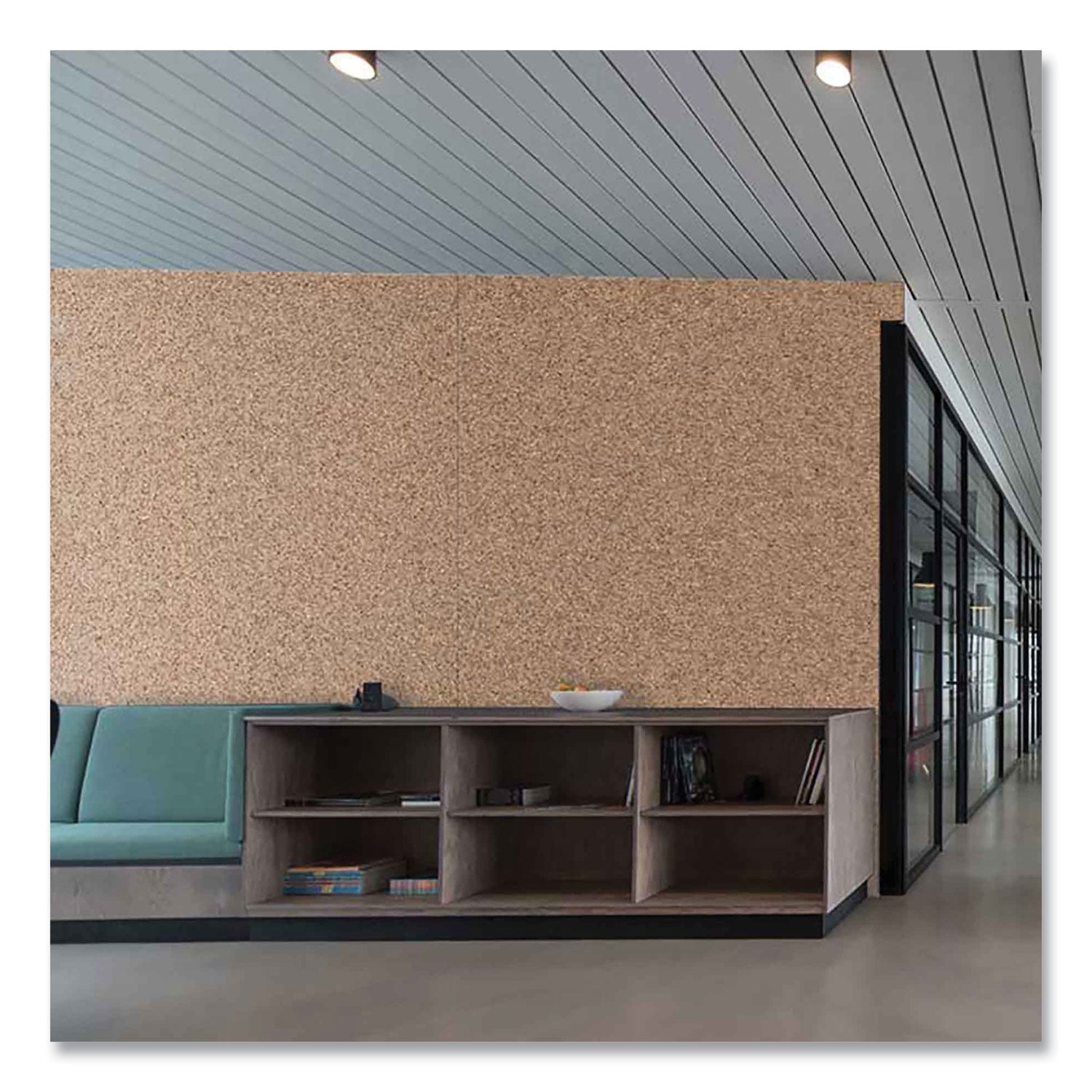 Ghent Natural Cork Roll, 48.5" x 0.25" x 144", Natural Brown