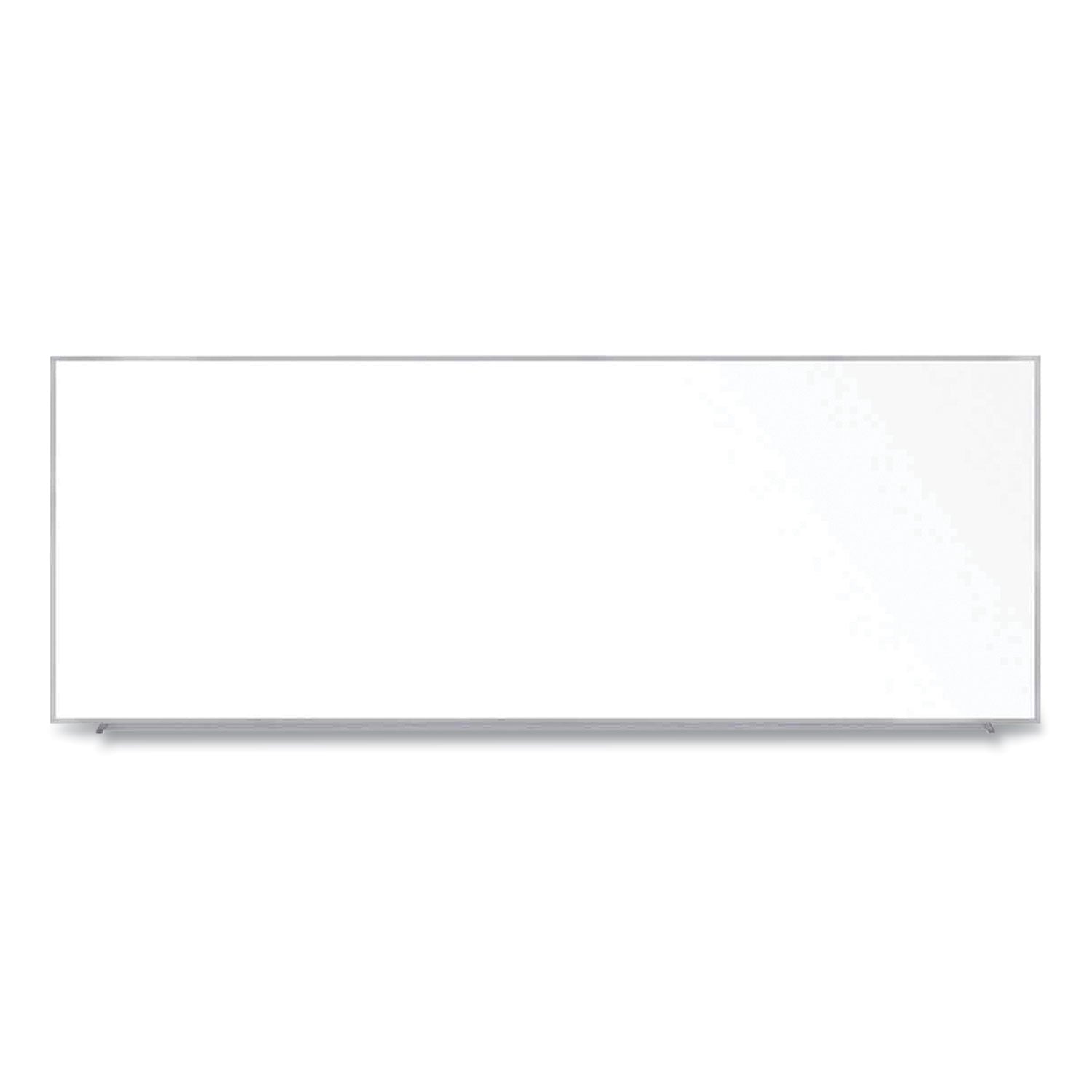 Magnetic Porcelain Whiteboard with Aluminum Frame, 144.59 x 60.47, White Surface, Satin Aluminum Frame