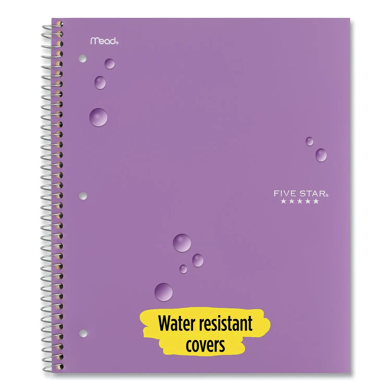 Wirebound Notebook with Two Pockets, 1-Subject, Medium/College Rule, Assorted Cover Color, (100) 11 x 8.5 Sheets, 3/Pack Five Star® Flipcost