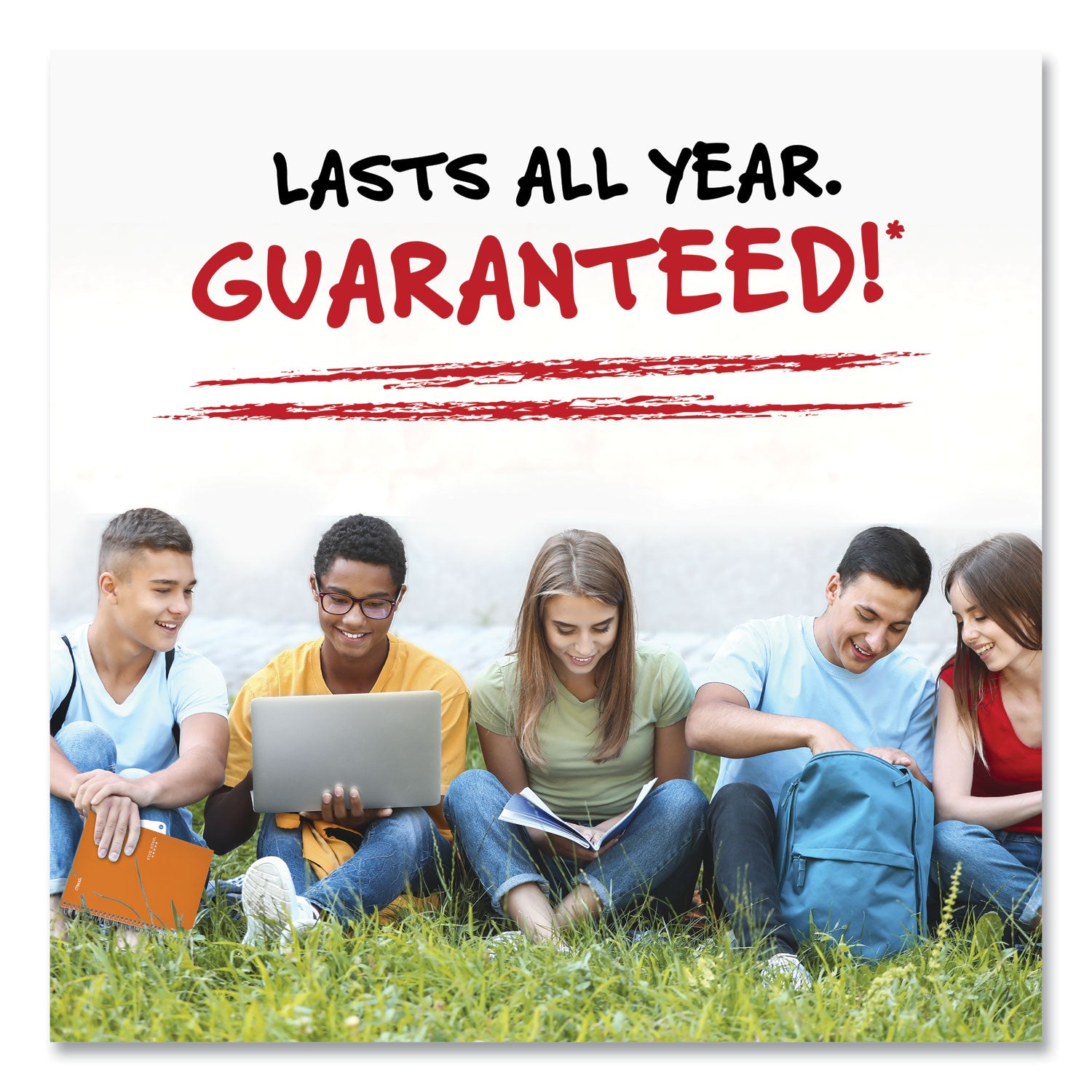 Five Star® Reinforced Filler Paper Plus Study App, 3-Hole, 8.5 x 11, College Rule, 80/Pack