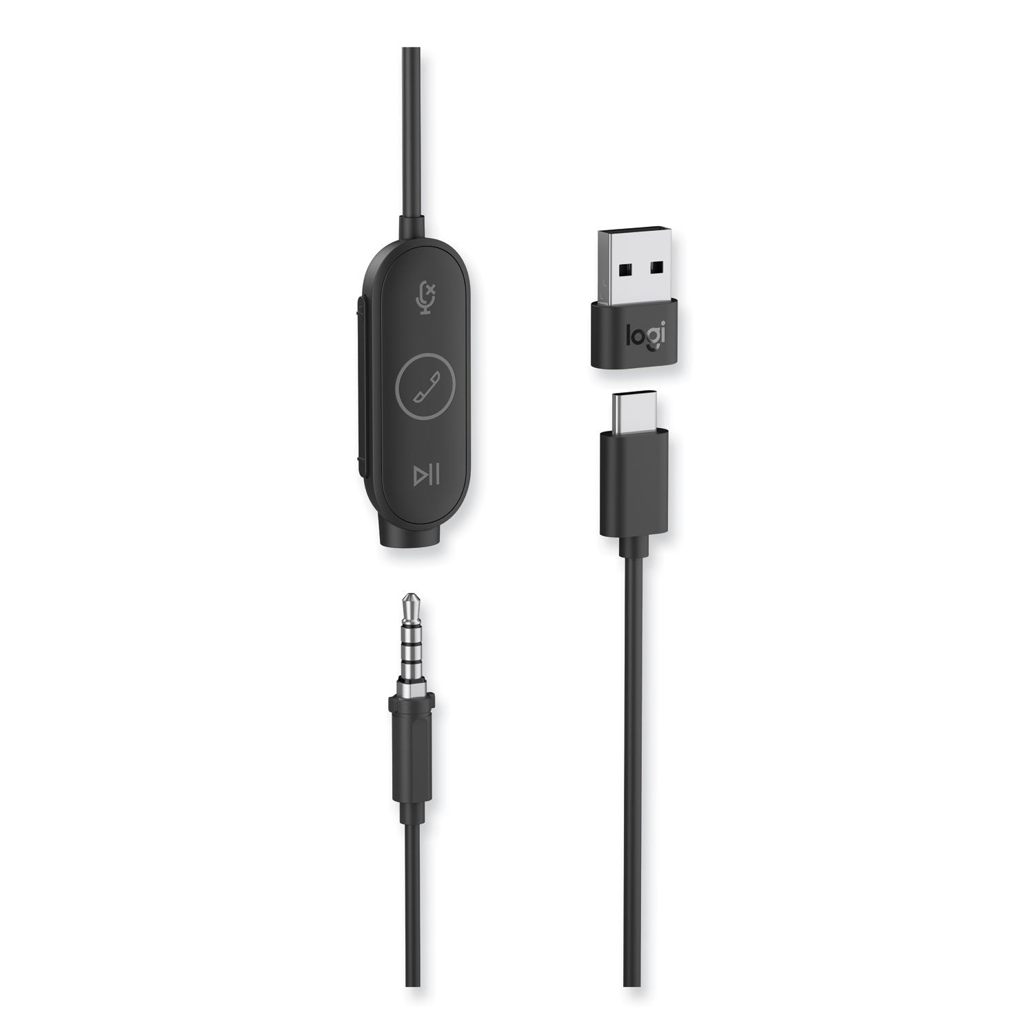 Logitech® Zone Wired Earbuds Teams, Graphite