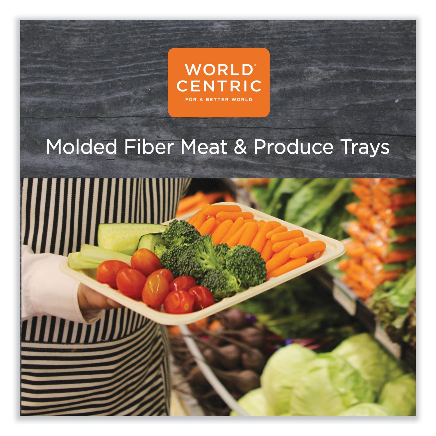 World Centric® Fiber Trays, 7.1 x 9.1 x 0.7, Natural, Paper, 500/Carton