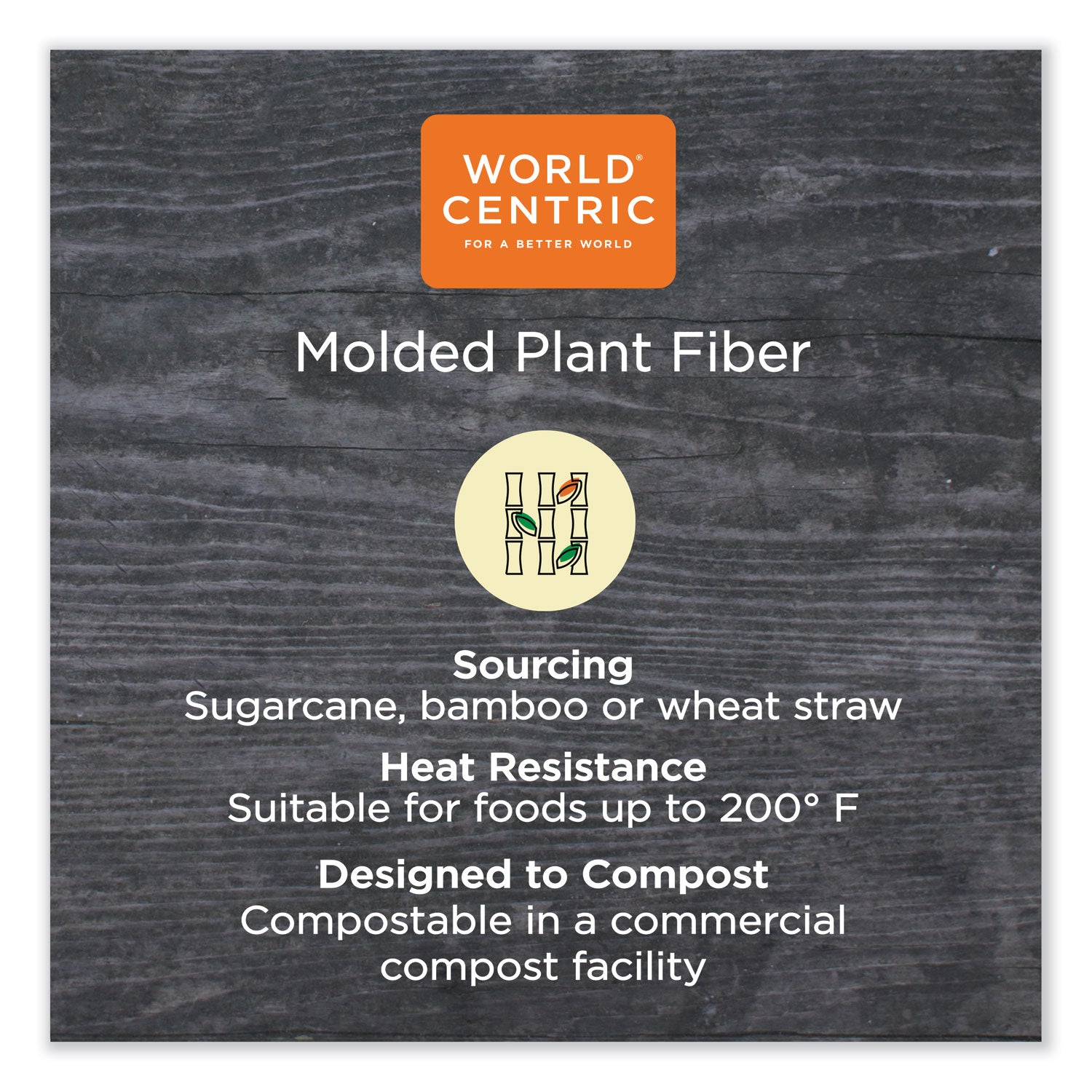World Centric® Fiber Hinged Containers, Hoagie Box, 9.2 x 6.4 x 3.1, Natural, Paper, 500/Carton