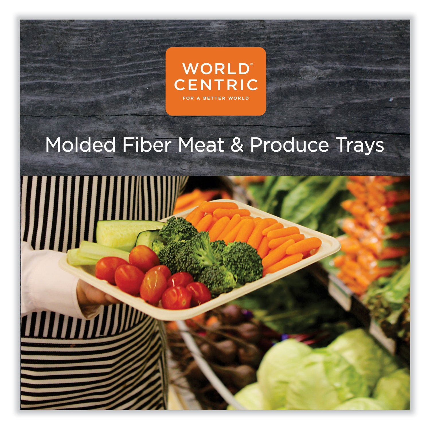 World Centric® Fiber Trays, 4.8 x 8.3 x 0.7, Natural, Paper, 500/Carton