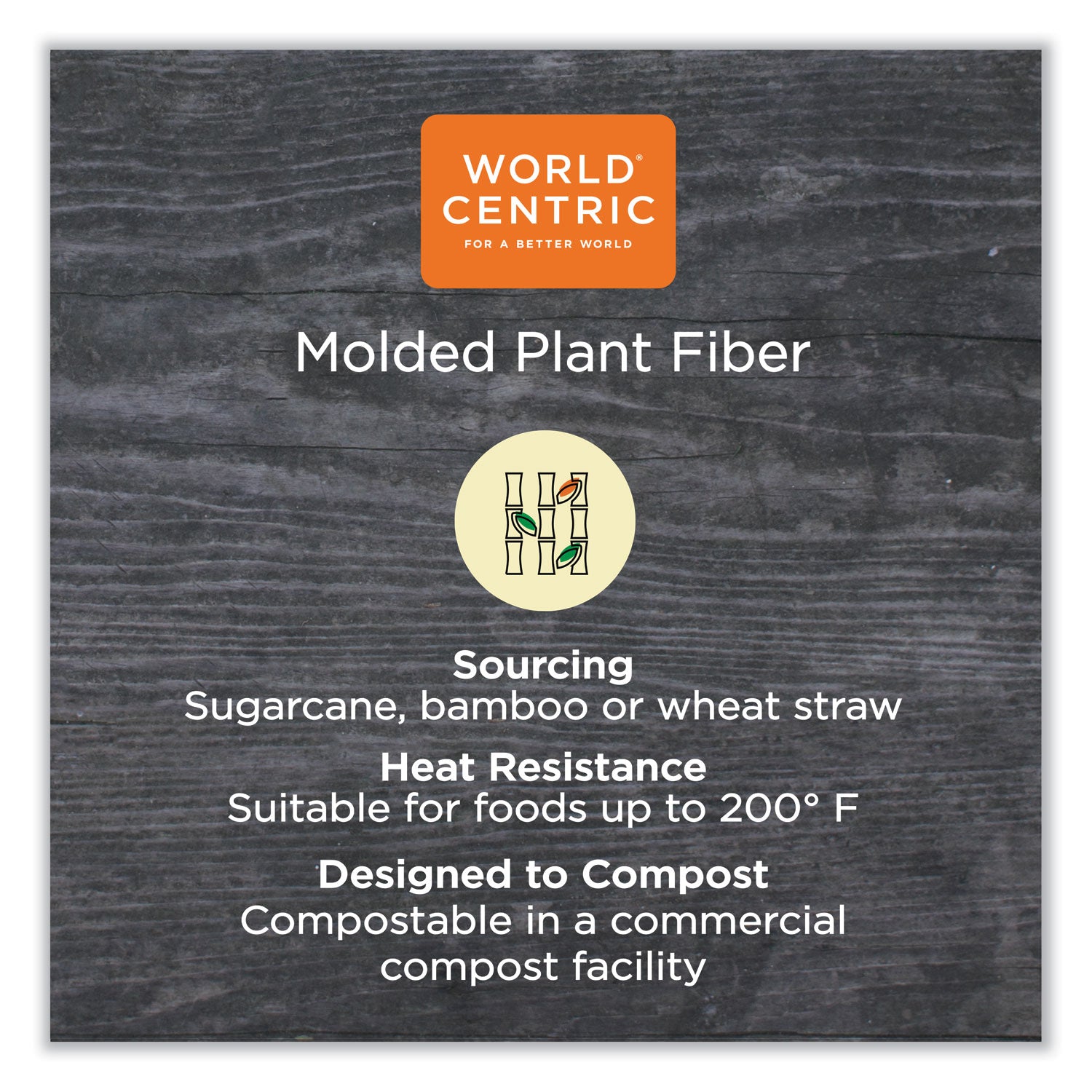World Centric® Fiber Containers, 60 oz, 7.5 x 9.8 x 2.7, Natural, Paper, 400/Carton