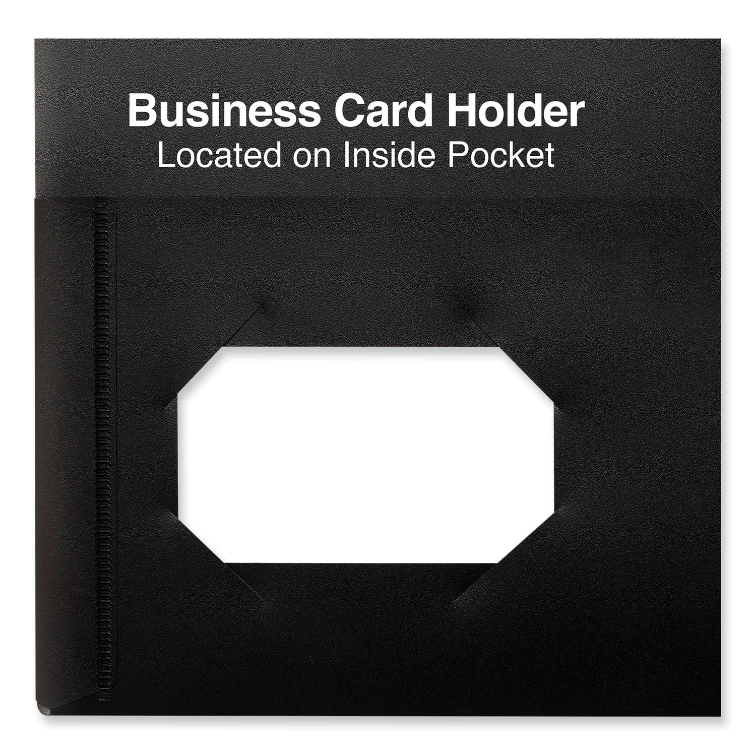 Universal® Two-Pocket Plastic Folders, 100-Sheet Capacity, 11 X 8.5, Black, 10/pack