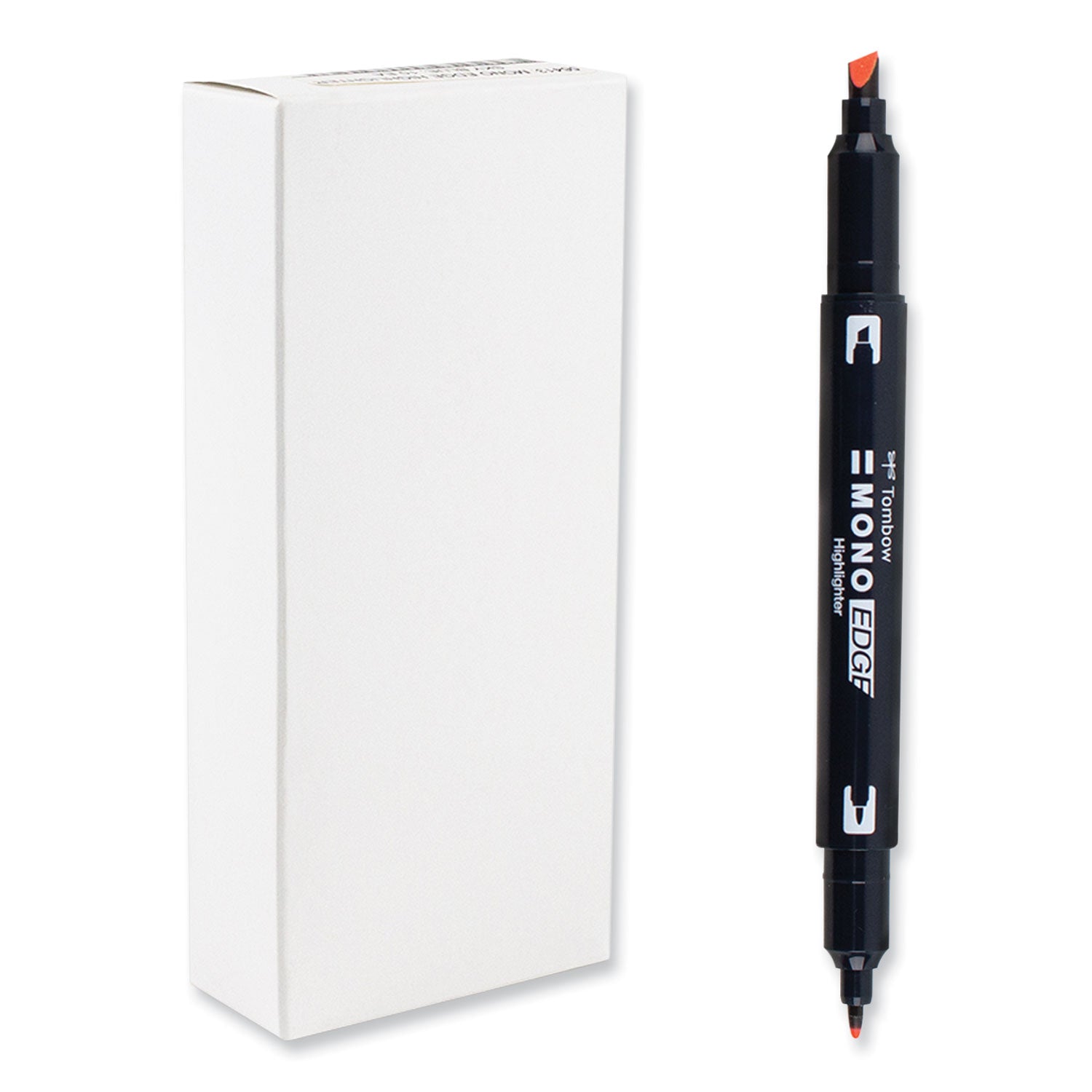 Edge Highlighters, Red Ink, Chisel/Bullet Tip, Red Barrel, 10/Box