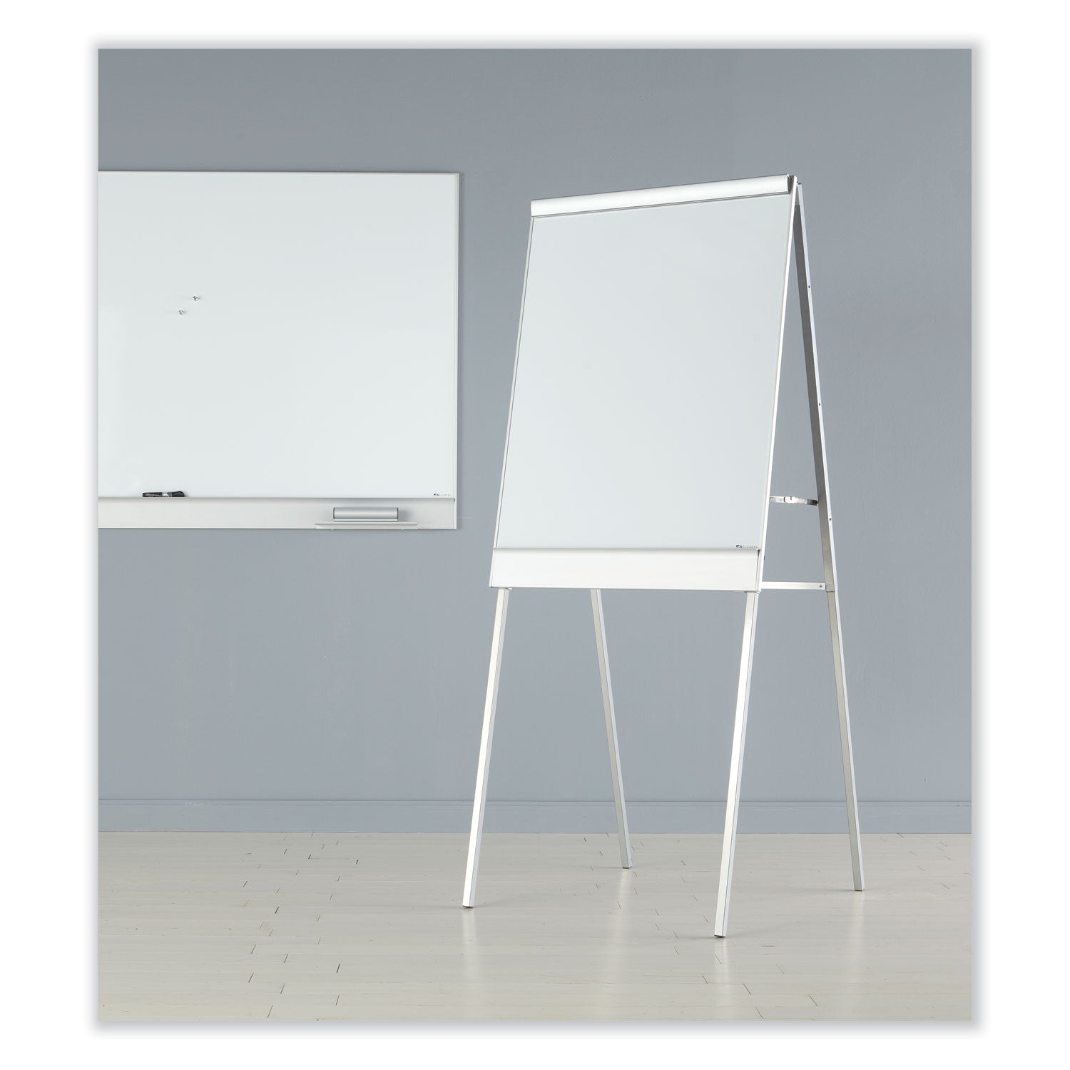 Iceberg Polarity Height Adjustable Dry Erase Flipchart Easel, 30" x 38", White Surface, Silver Metal Frame
