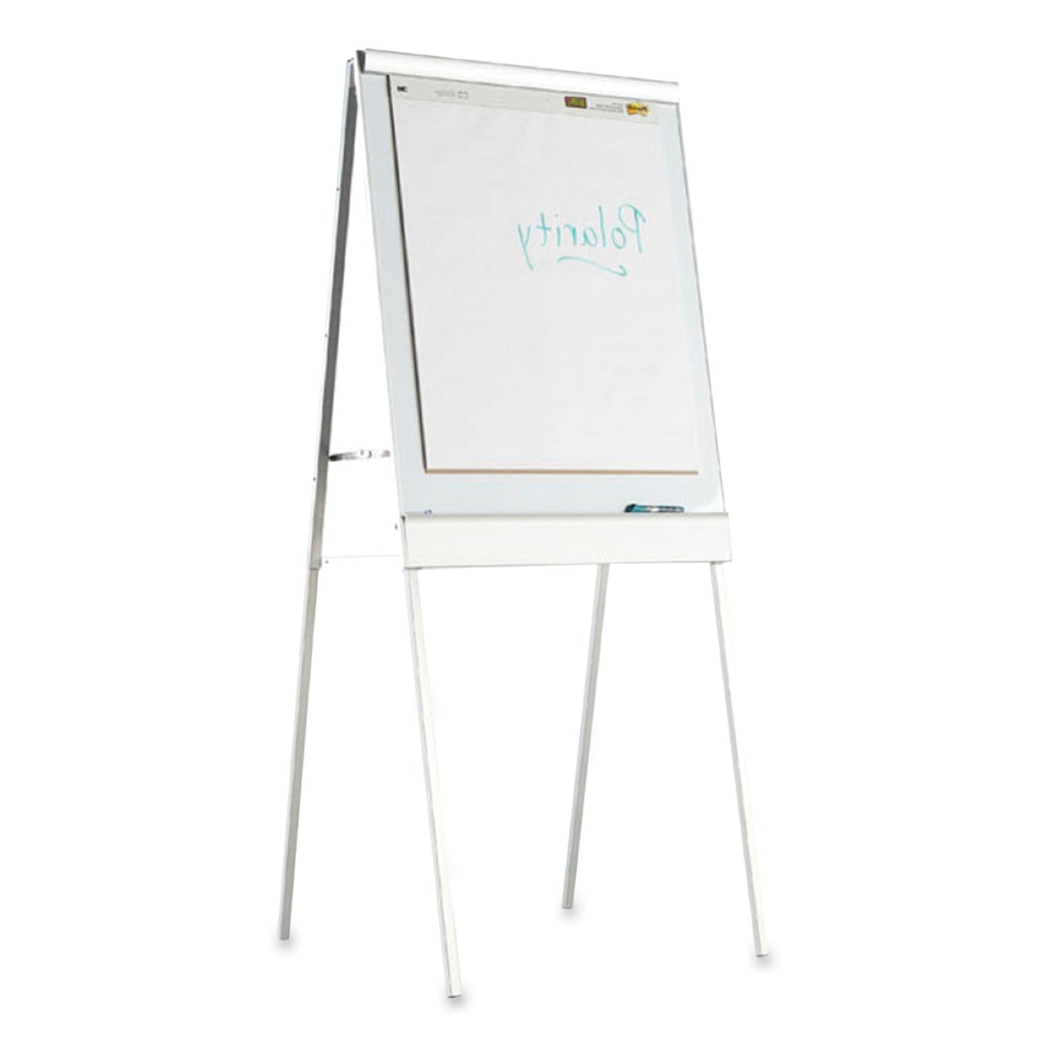 Iceberg Polarity Height Adjustable Dry Erase Flipchart Easel, 30" x 38", White Surface, Silver Metal Frame