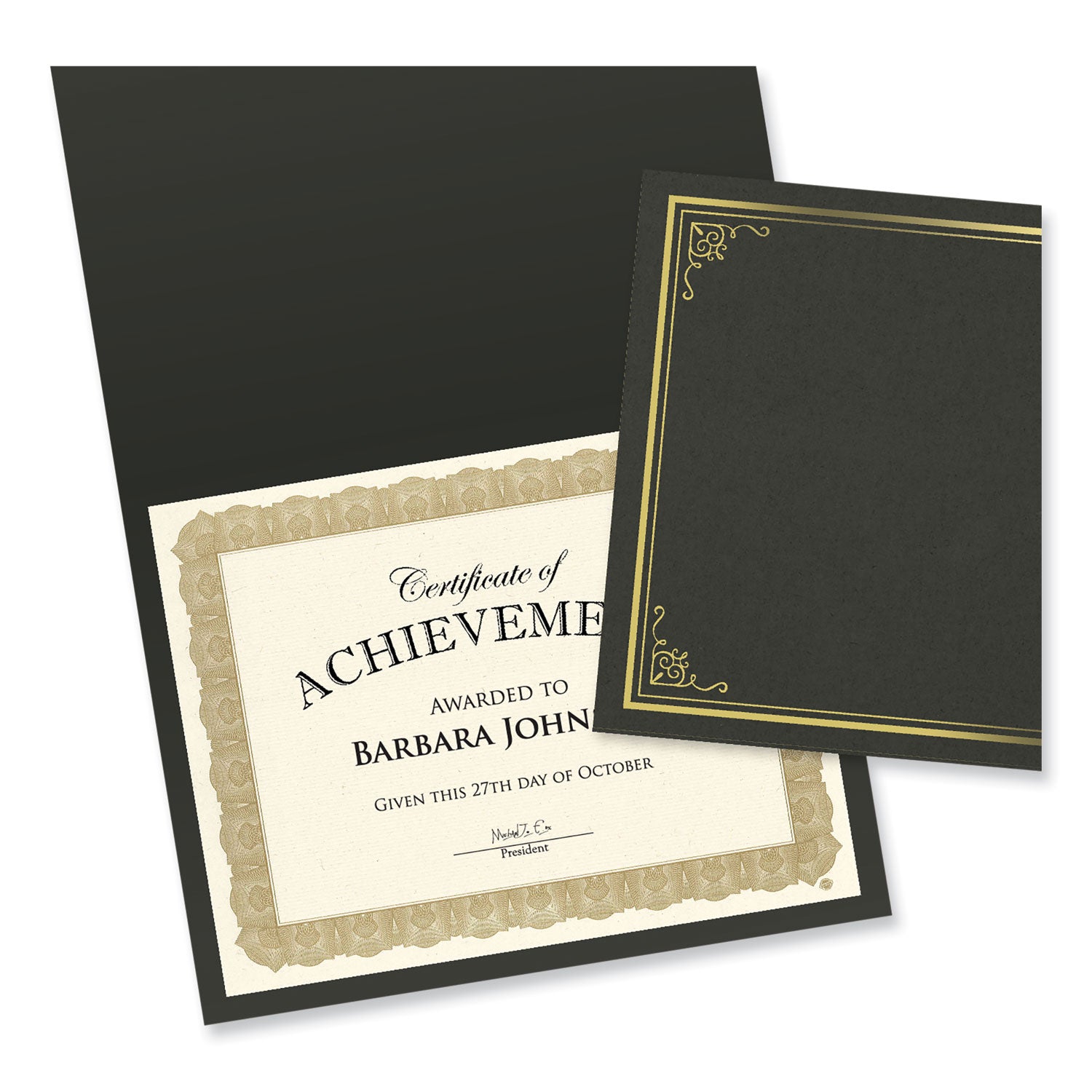 Geographics® Tree Free Award Certificates, 8.5 x 11, Natural with Gold Braided Border, 15/Pack