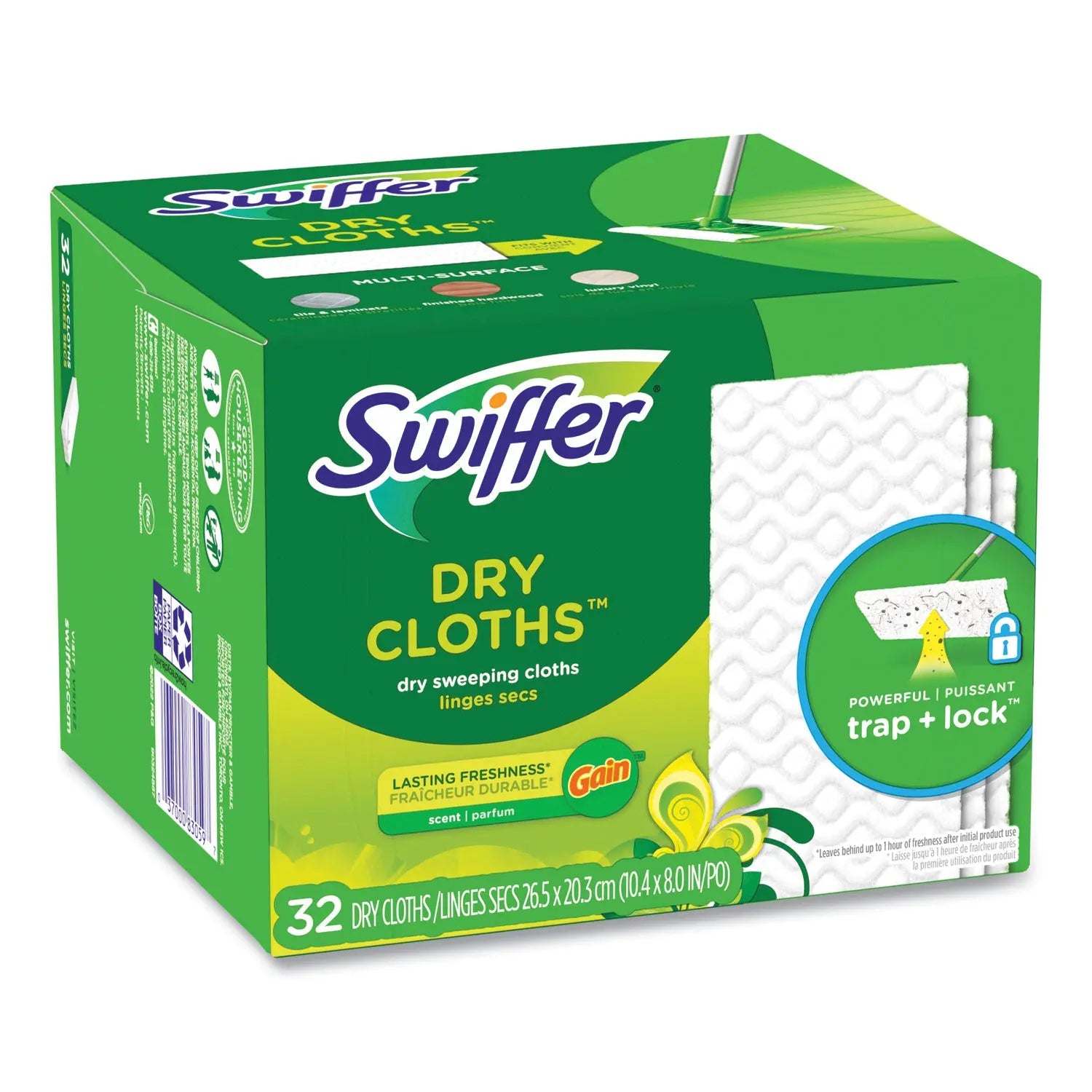 Dry Refill Cloths. 8 x 10.4, White, 32 Box, 4 Boxes/Carton Swiffer® Flipcost