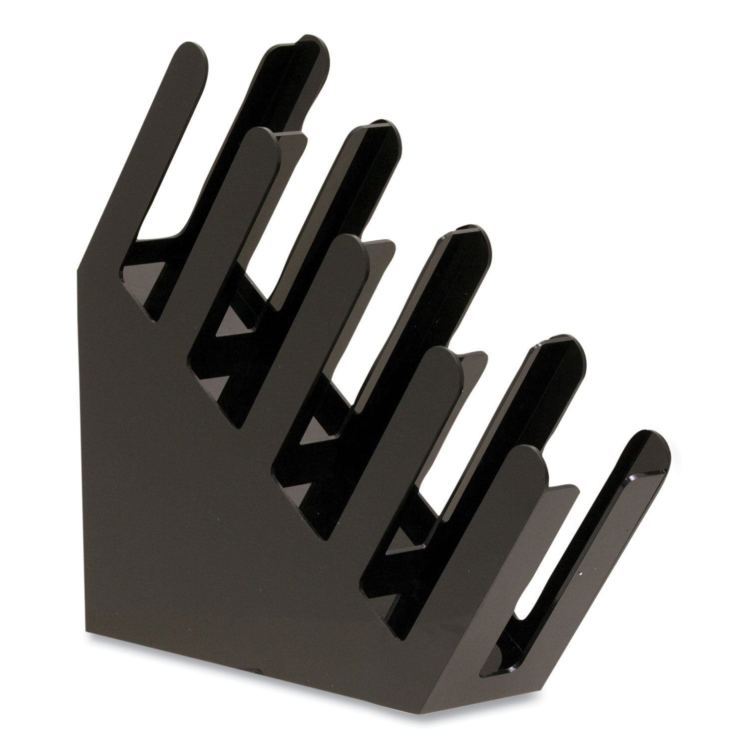 Mind Reader Foundation Collection 4-Compartment Graduated Countertop Coffee Cup Dispenser, 4 x 18 x 16, Black