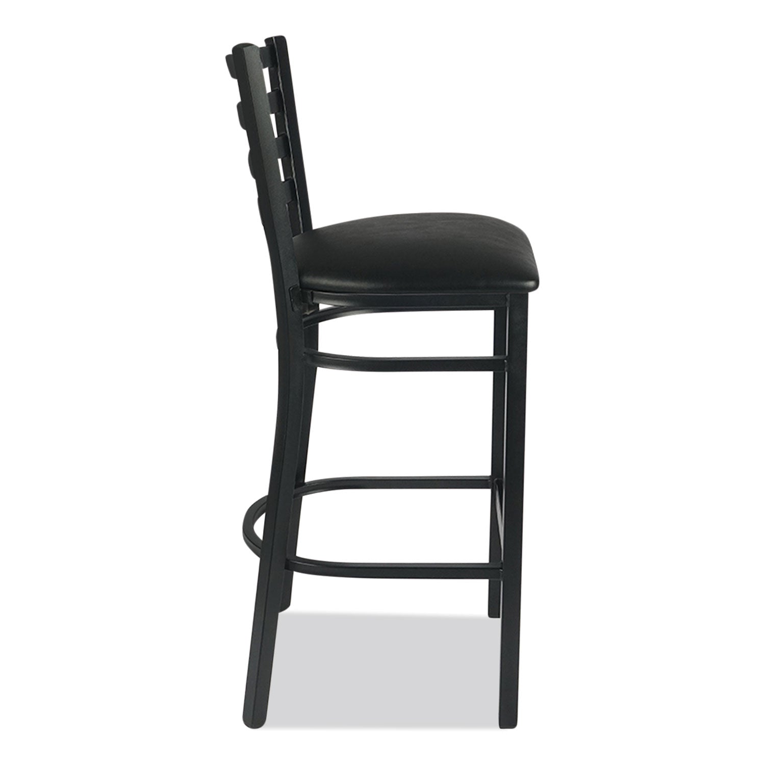 JMC Furniture White Horse Series Barstools, Supports Up to 300 lb, 29.5" Seat Height, Black Seat/Back, Black Frame