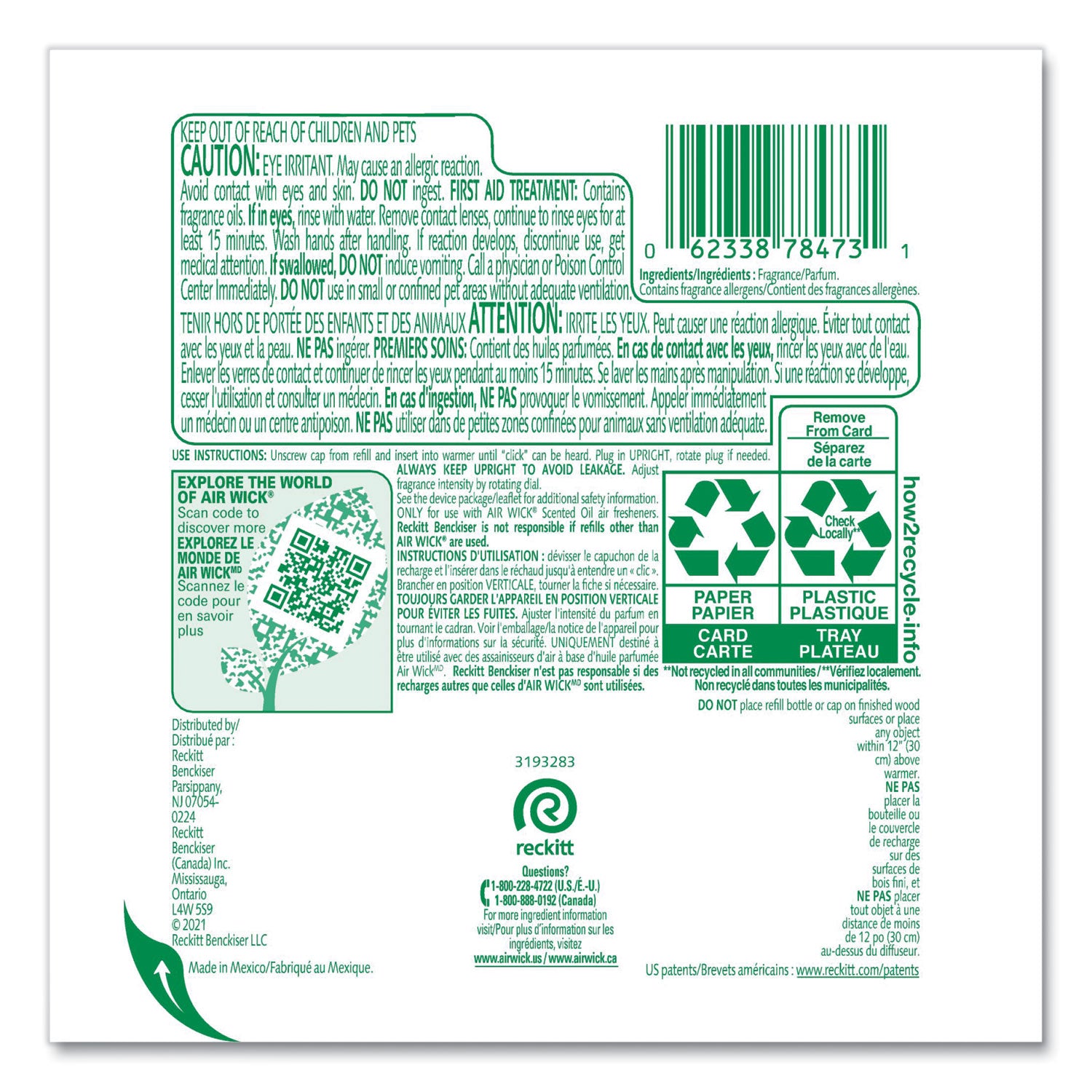 Air Wick® Scented Oil Refill, Lavender And Chamomile, 0.67 Oz, 2/pack