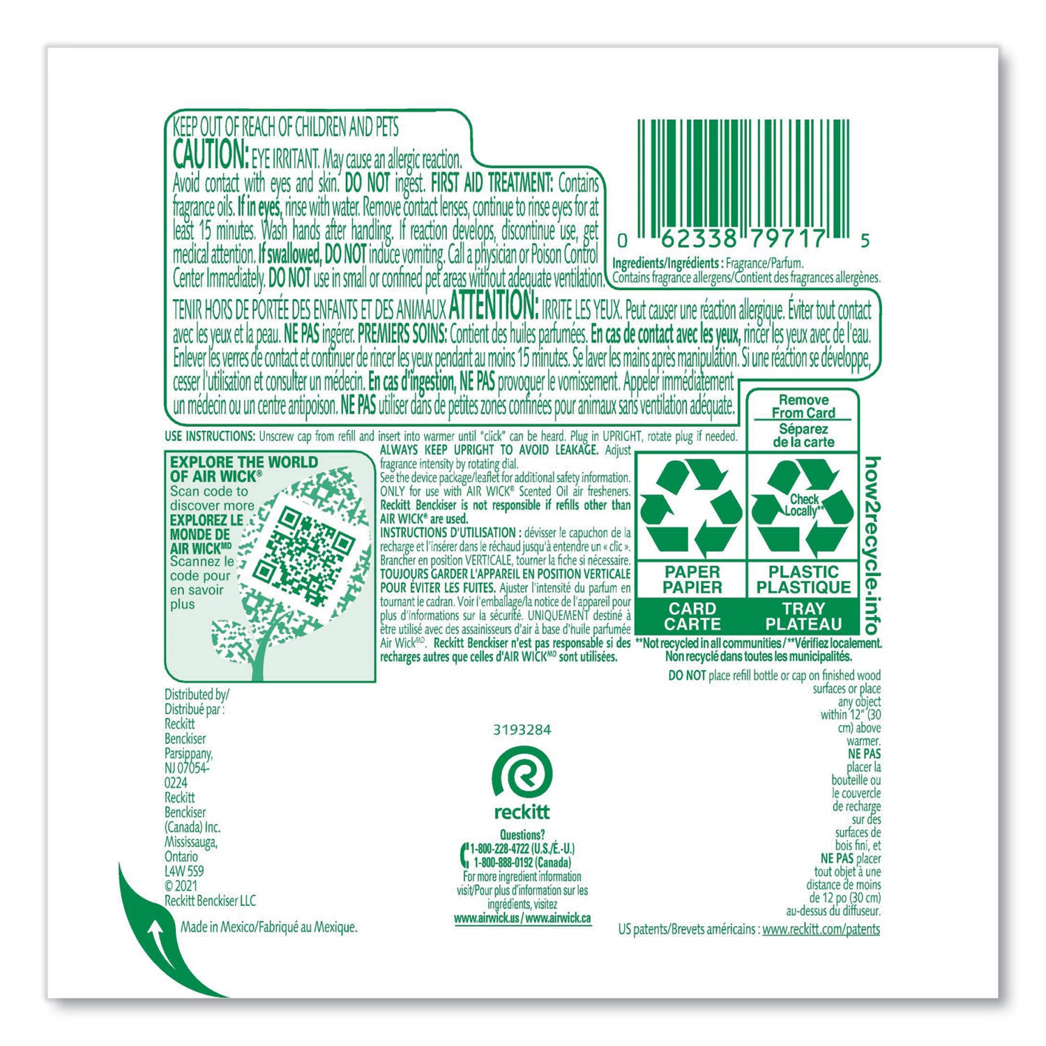 Air Wick® Scented Oil Refill, Fresh Waters, 0.67 Oz, 2/pack