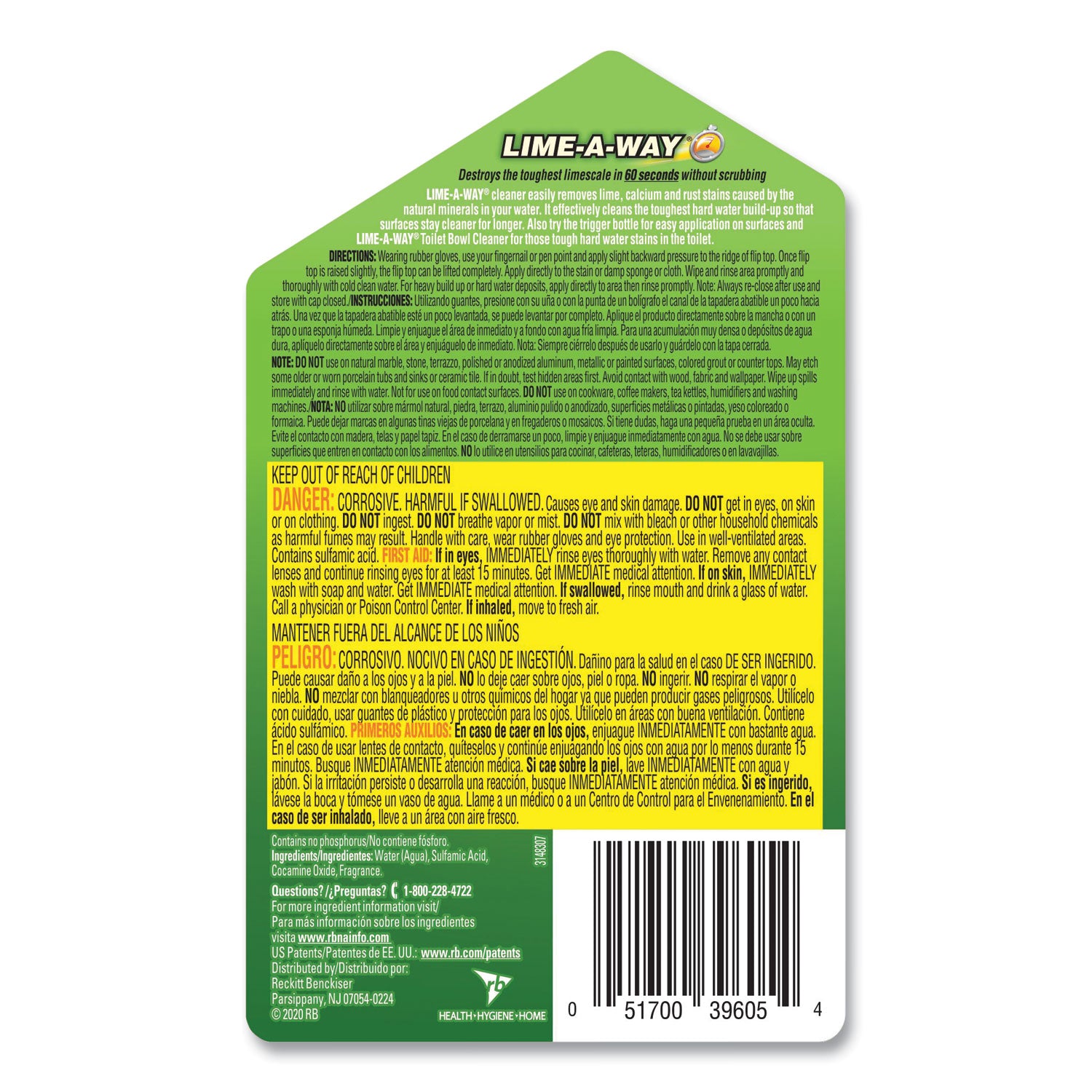 LIME-A-WAY® Lime, Calcium And Rust Remover, 28 Oz Bottle