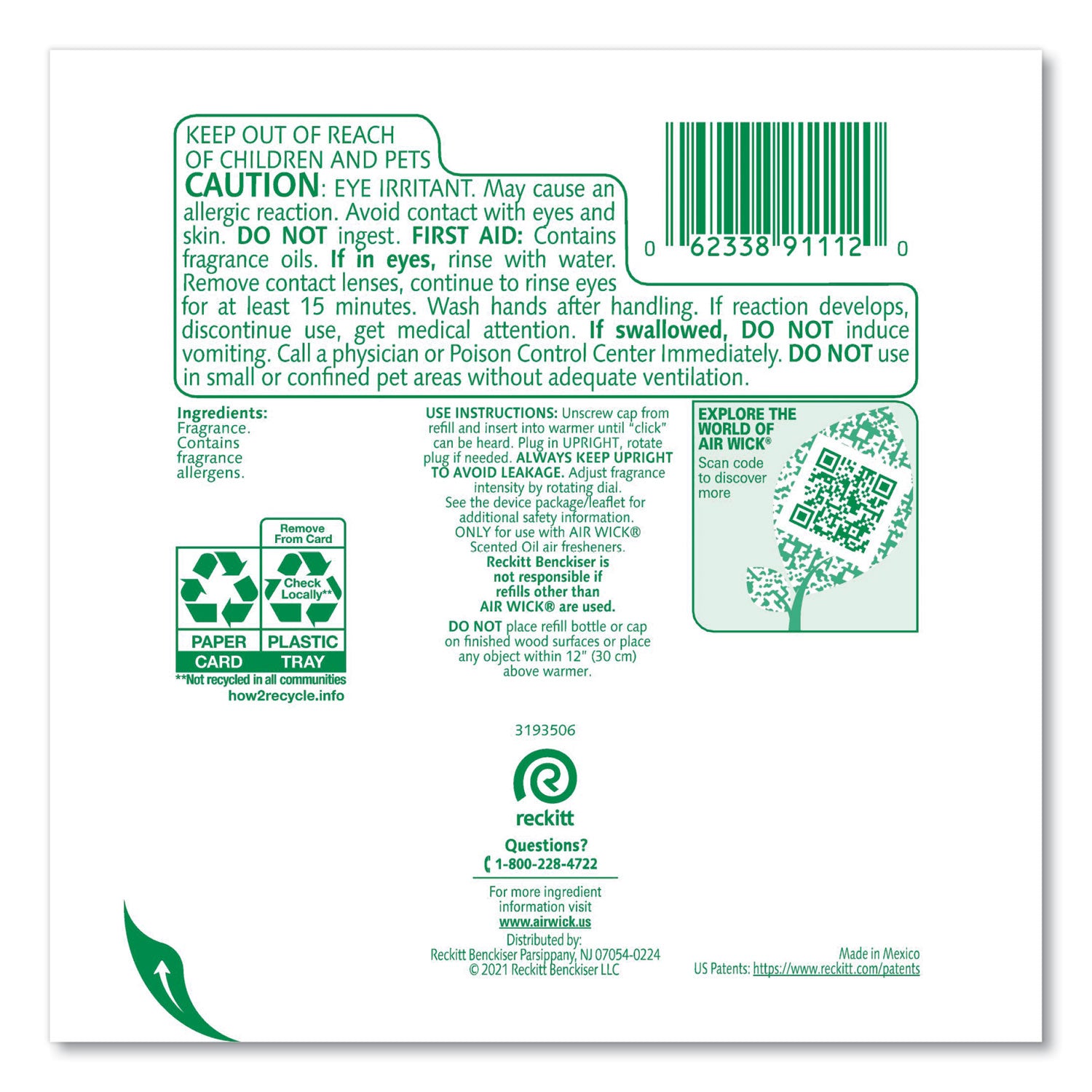 Air Wick® Scented Oil Refills, Summer Delights, 0.67 oz, 2/Pack