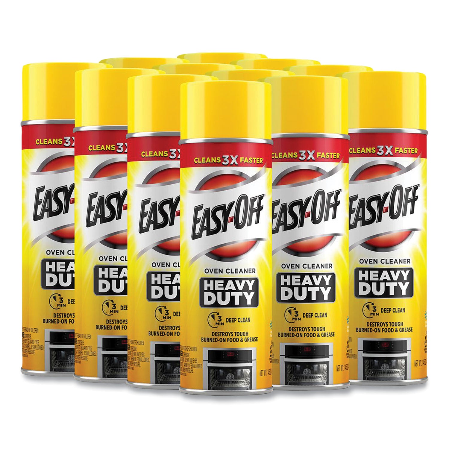 EASY-OFF® Heavy Duty Oven Cleaner, Fresh Scent, Foam, 14.5 Oz Aerosol Spray