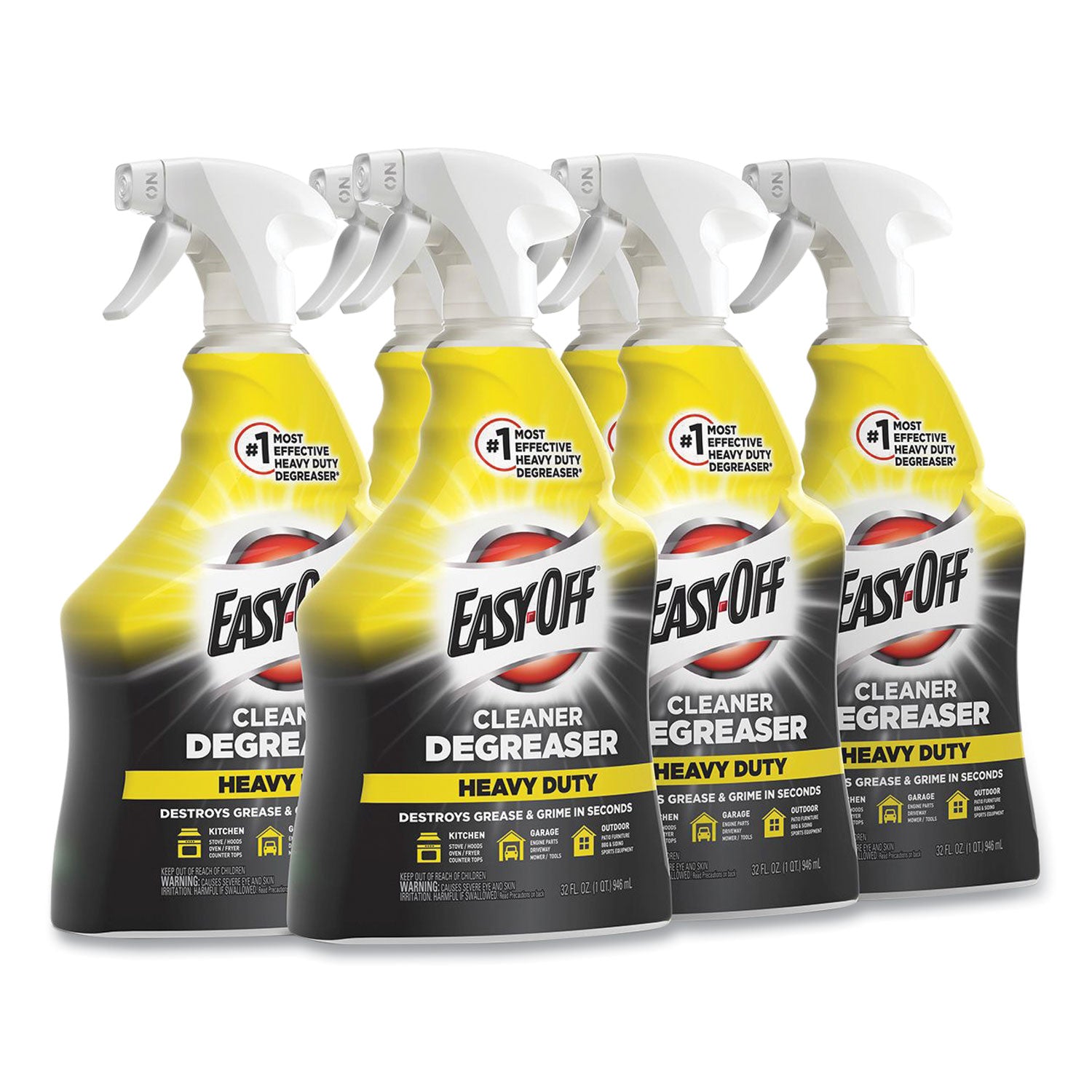 Heavy Duty Cleaner Degreaser, 32 oz Spray Bottle, 6/Carton
