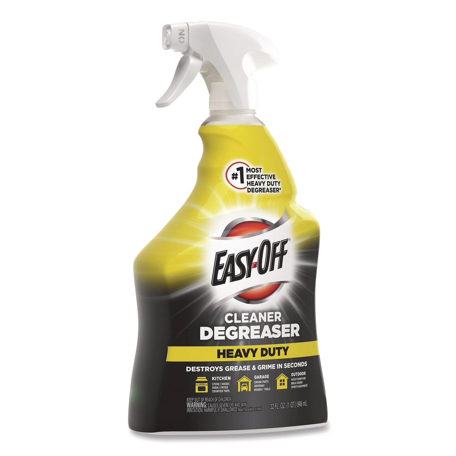 EASY-OFF® Heavy Duty Cleaner Degreaser, 32 Oz Spray Bottle, 6/carton