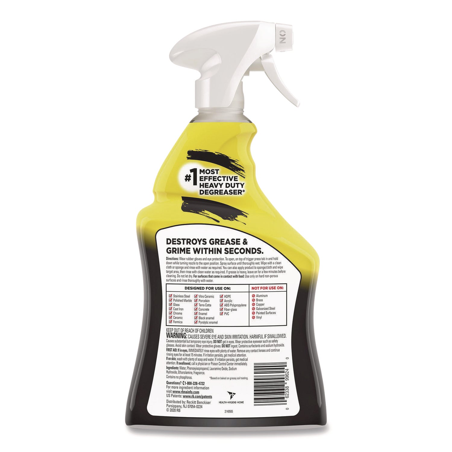 EASY-OFF® Heavy Duty Cleaner Degreaser, 32 Oz Spray Bottle, 6/carton