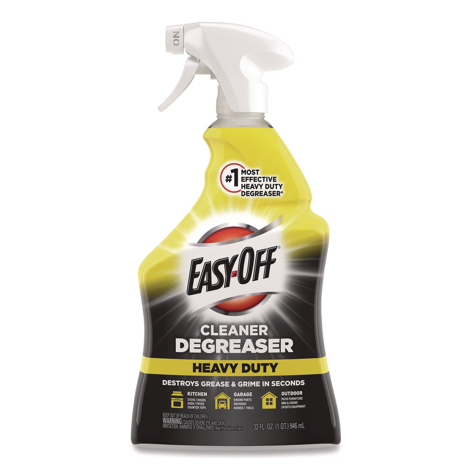 EASY-OFF® Heavy Duty Cleaner Degreaser, 32 Oz Spray Bottle, 6/carton
