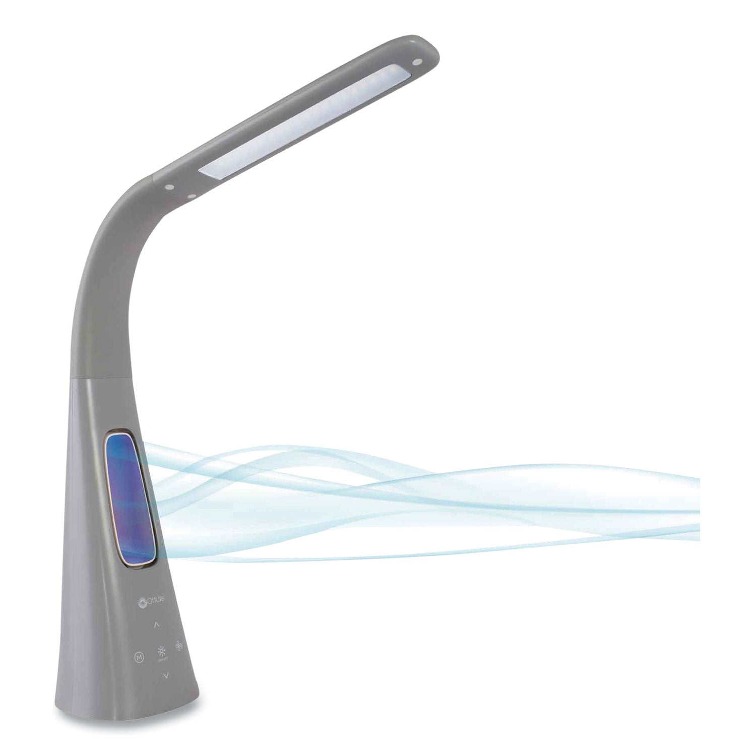 OttLite® Cool Breeze Fan Lamp, 15" to 26.5" High, Gray