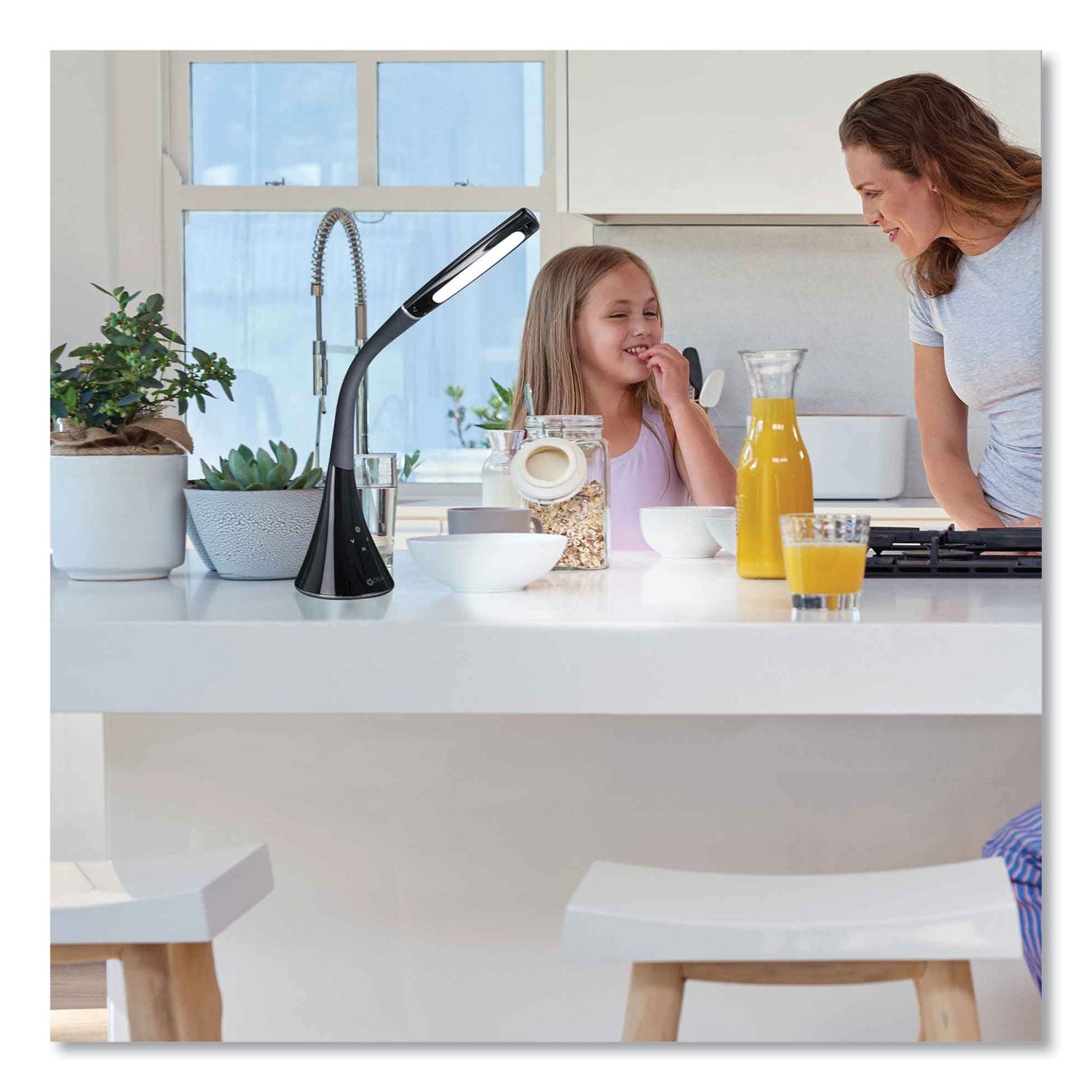 OttLite® Wellness Series Swerve LED Desk Lamp, 23.25" High, Black