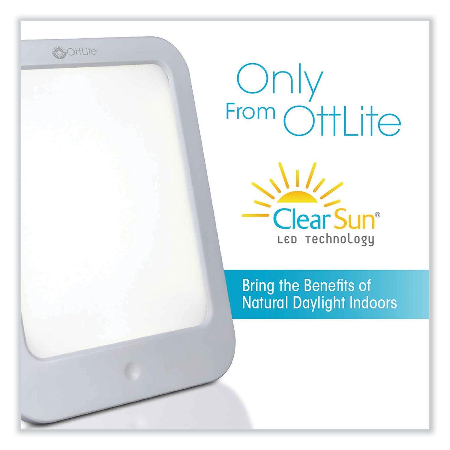 OttLite® Wellness Series ClearSun LED Light Therapy Lamp, 7.88" High, White