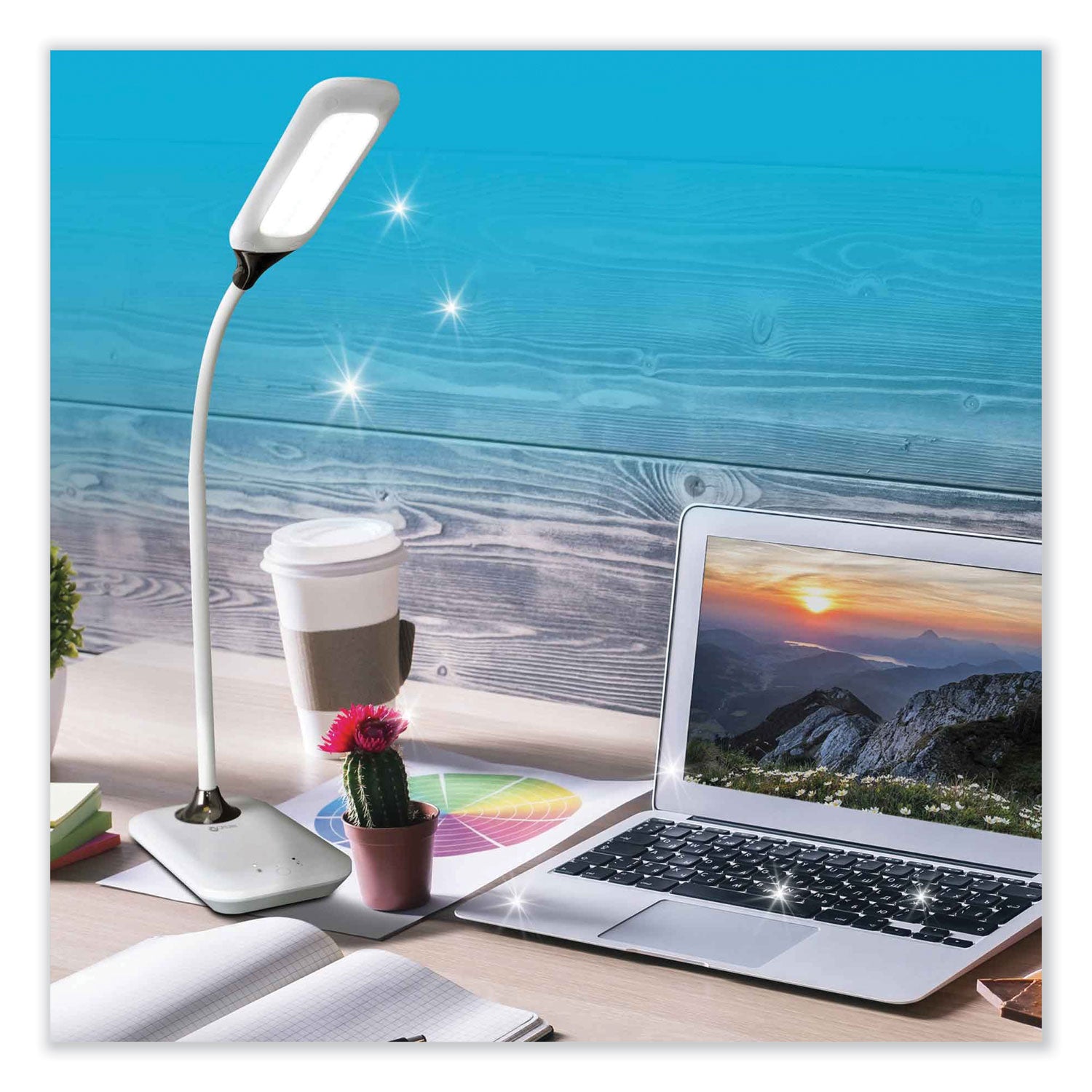 OttLite® Wellness Series Sanitizing Enhance LED Desk Lamp, 8.5" to 11" High, White