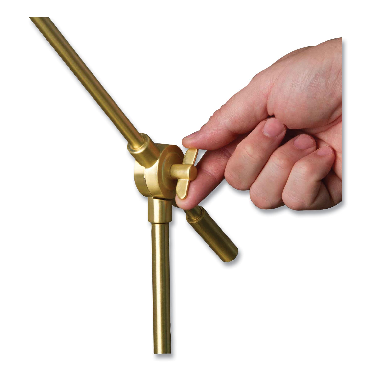 OttLite® Wellness Series Direct LED Desk Lamp, 4" to 18" High, Brass