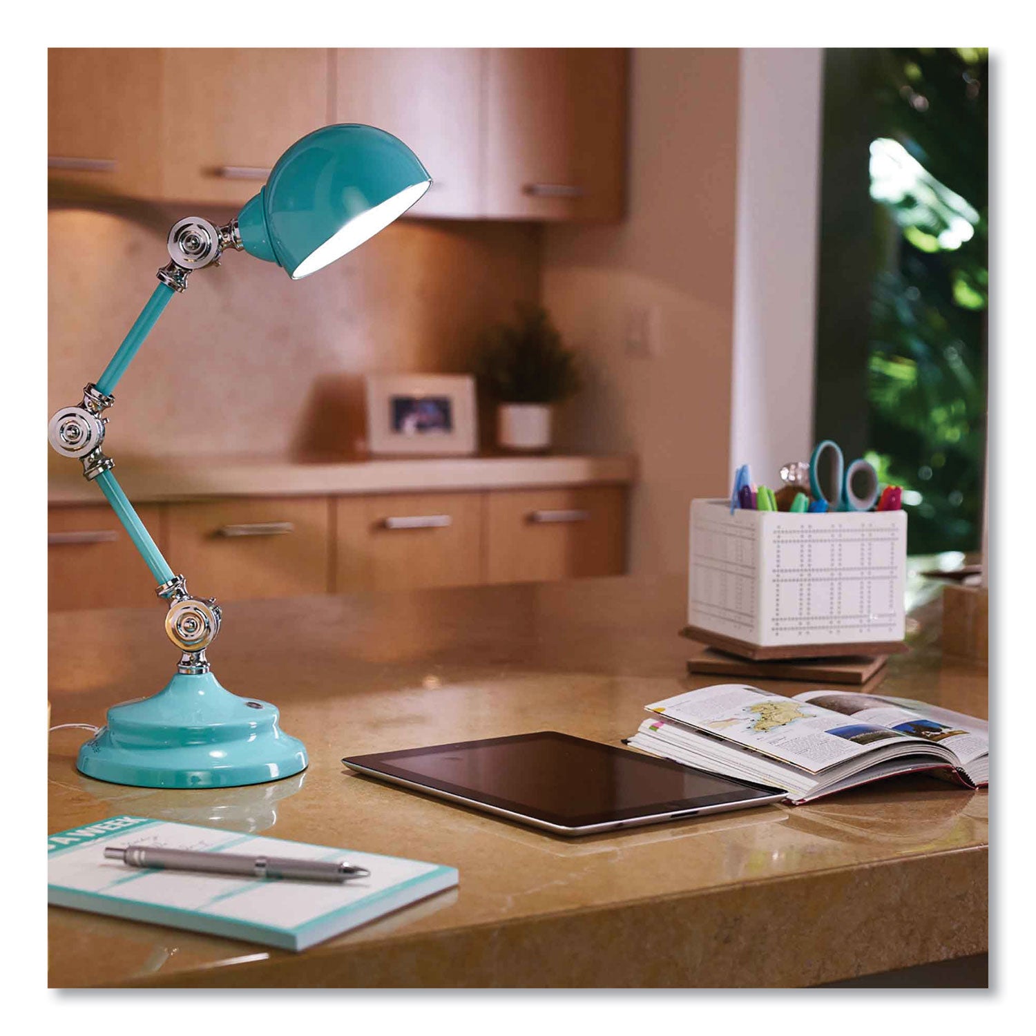 OttLite® Wellness Series Revive LED Desk Lamp, 15.5" High, Turquoise