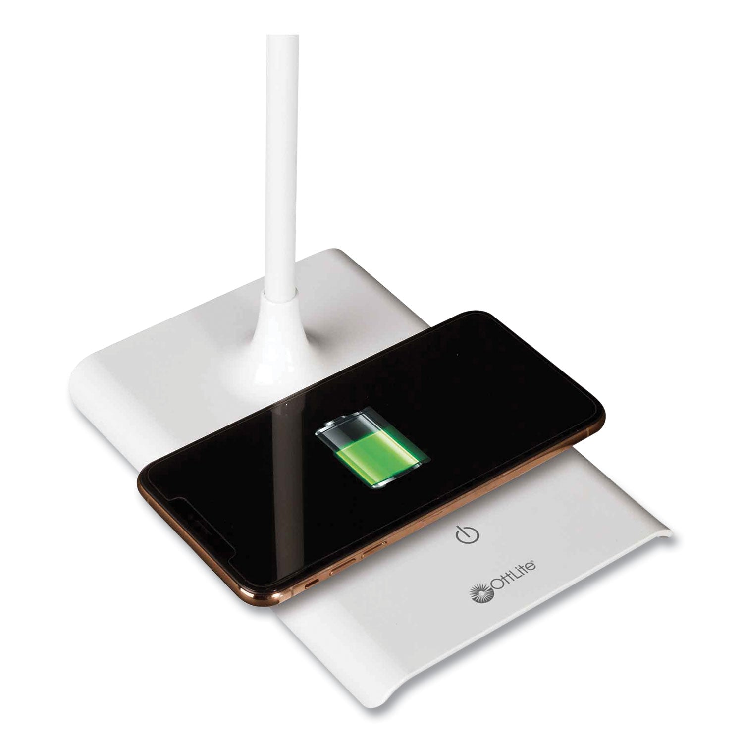 OttLite® Wellness Series Power Up LED Desk Lamp, 13" to 21" High, White