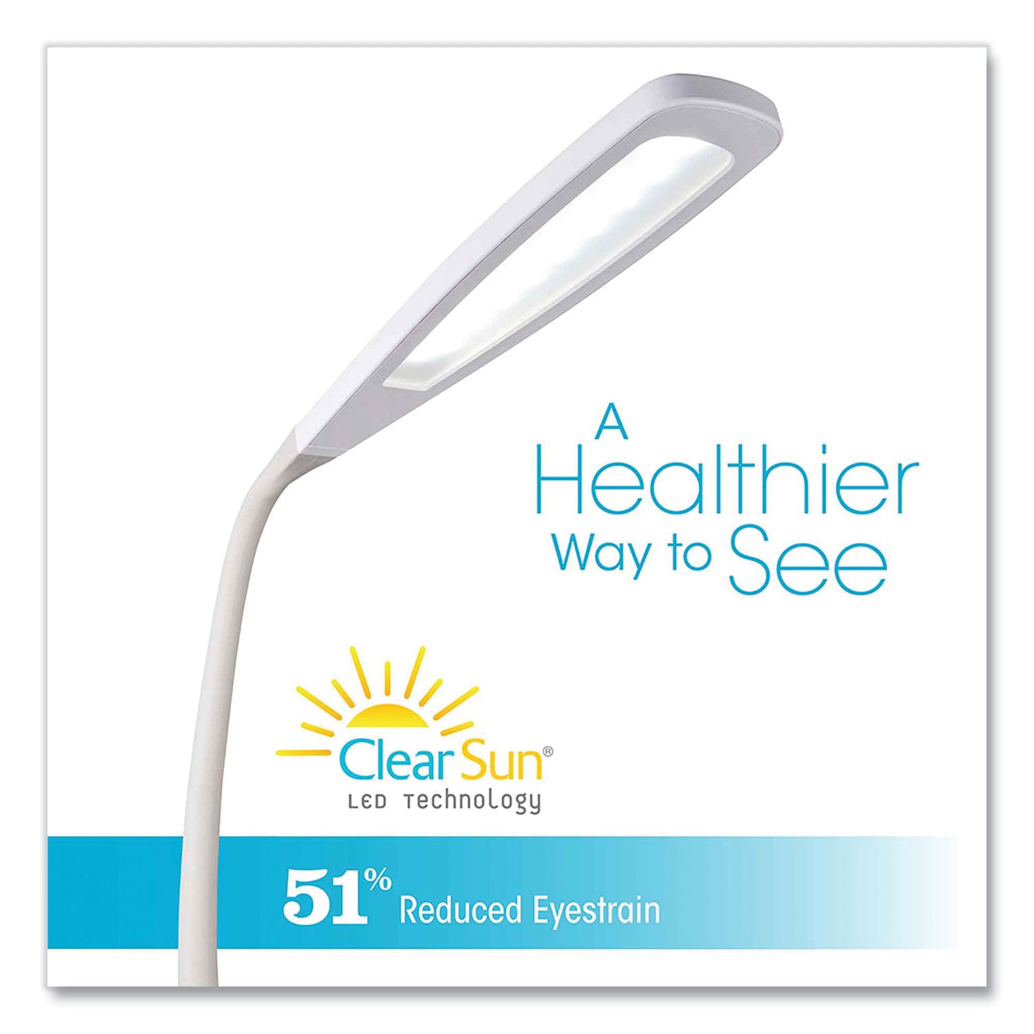 OttLite® Wellness Series Flex LED Floor Lamp, 49" to 71" High, White