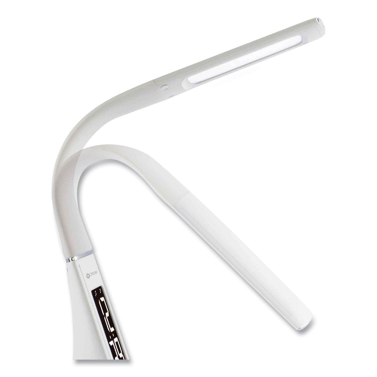 OttLite® Wellness Series Sanitizing Thrive LED Desk Lamp with Clock, 10" to 18.75", White
