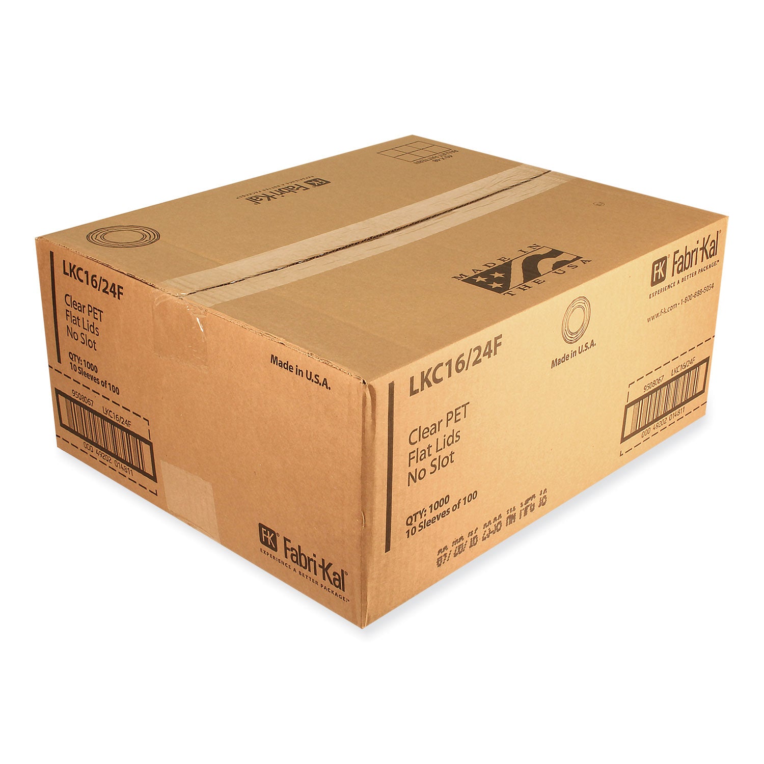 Fabri-Kal® Greenware Cold Drink Lids, Fits 16 oz to 24 oz Cold Cups, Plastic, Clear, 1,000/Carton