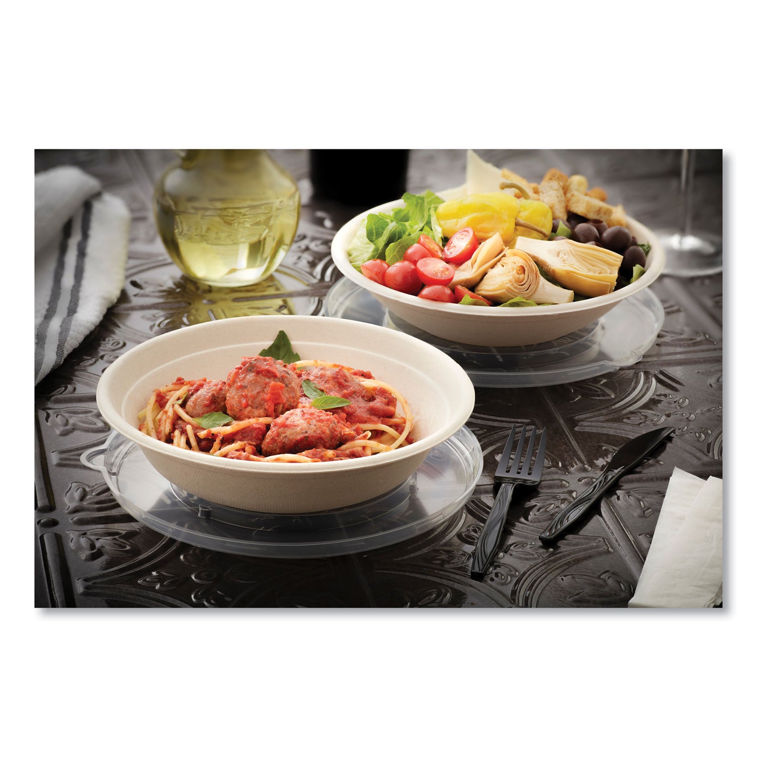 Pactiv Evergreen EarthChoice Fiber-Blend Bagasse Dinnerware, Bowl, Sugarcane, 32 oz, Natural, 400/Carton