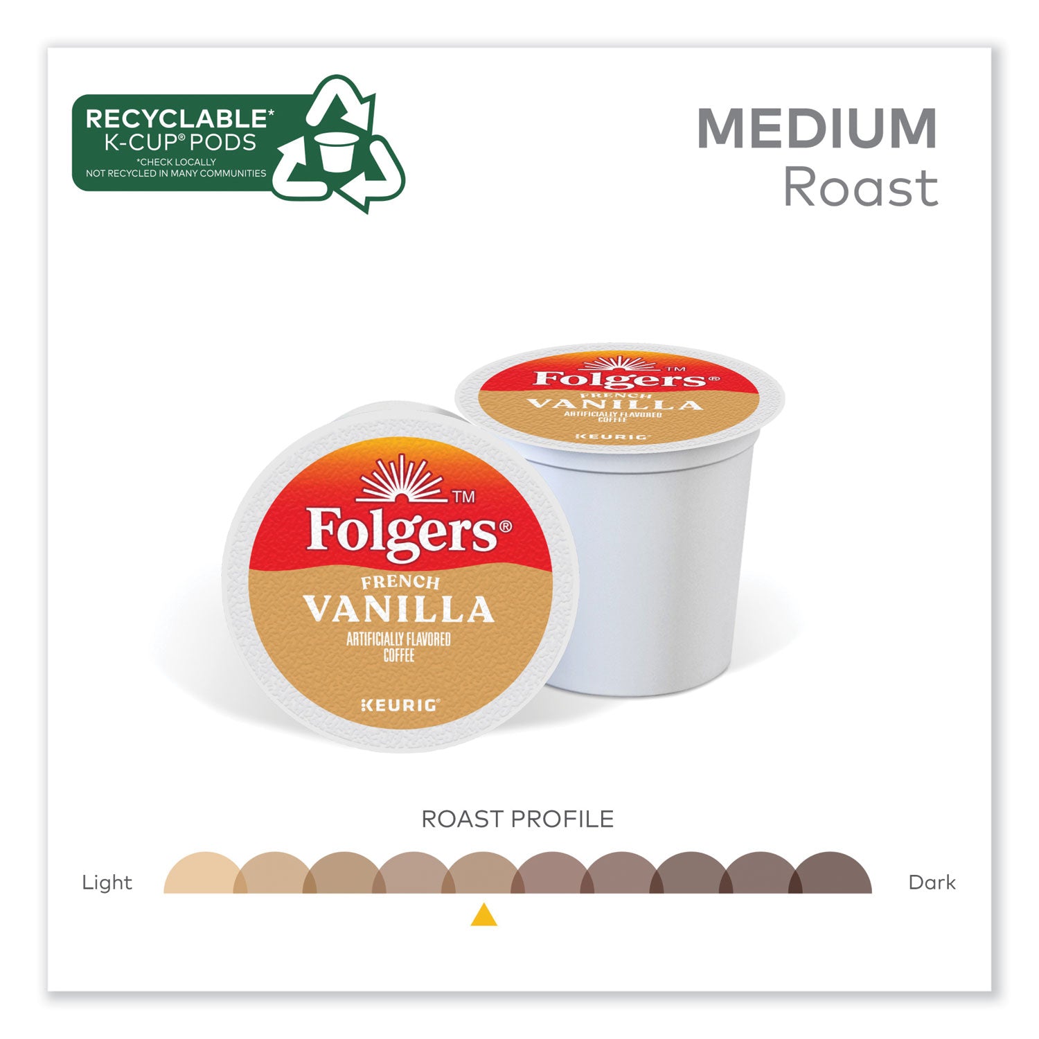 Folgers® French Vanilla Coffee K-Cups, 24/Box