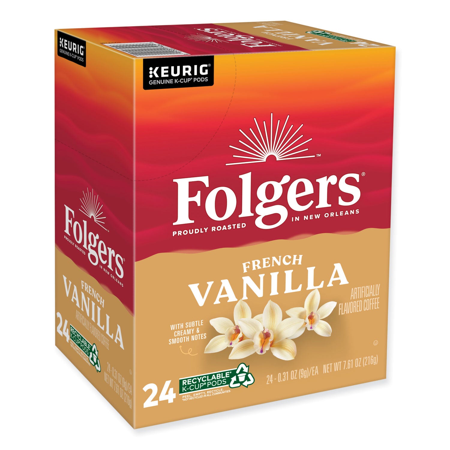 Folgers® French Vanilla Coffee K-Cups, 24/Box