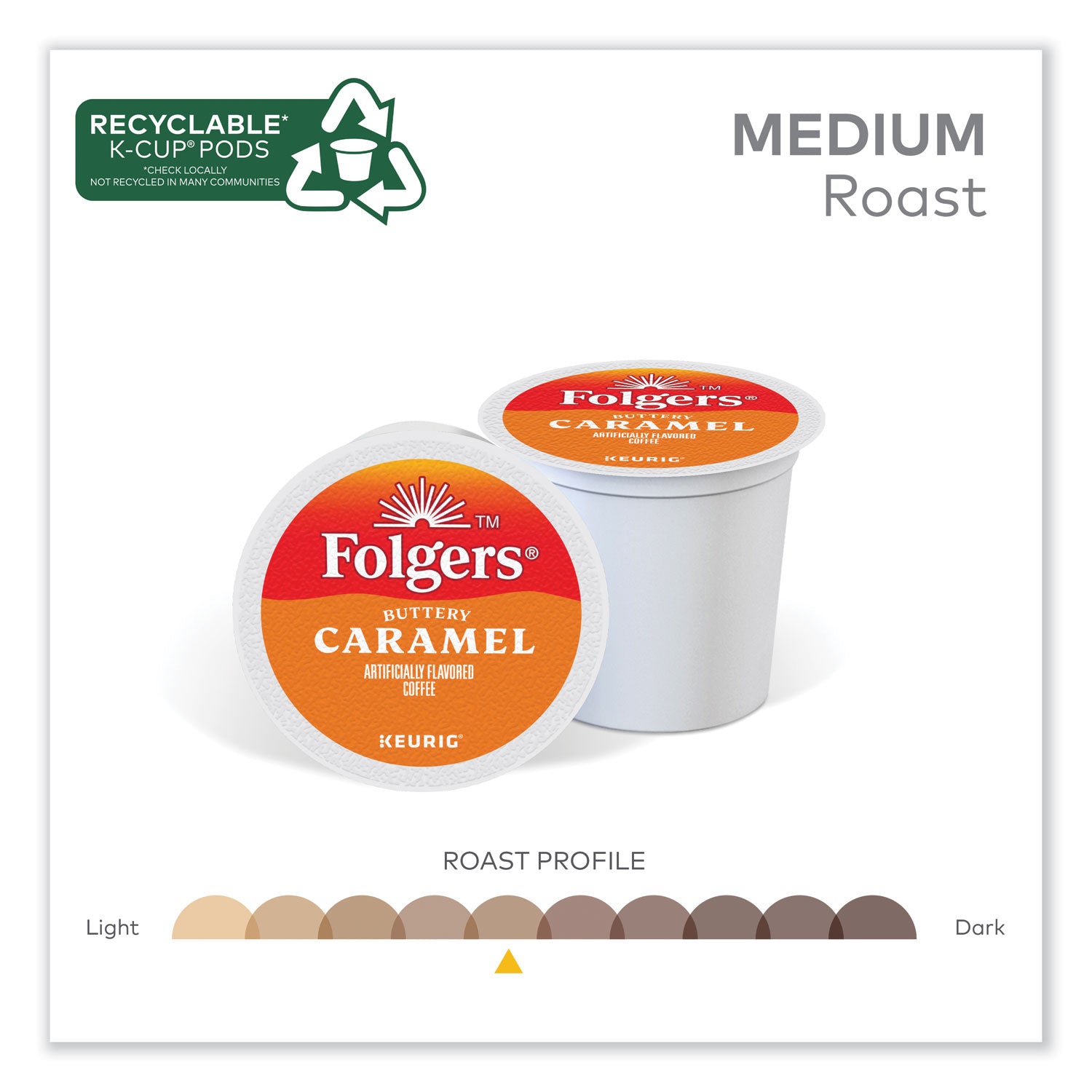 Folgers® Buttery Caramel Coffee K-Cups, 24/Box