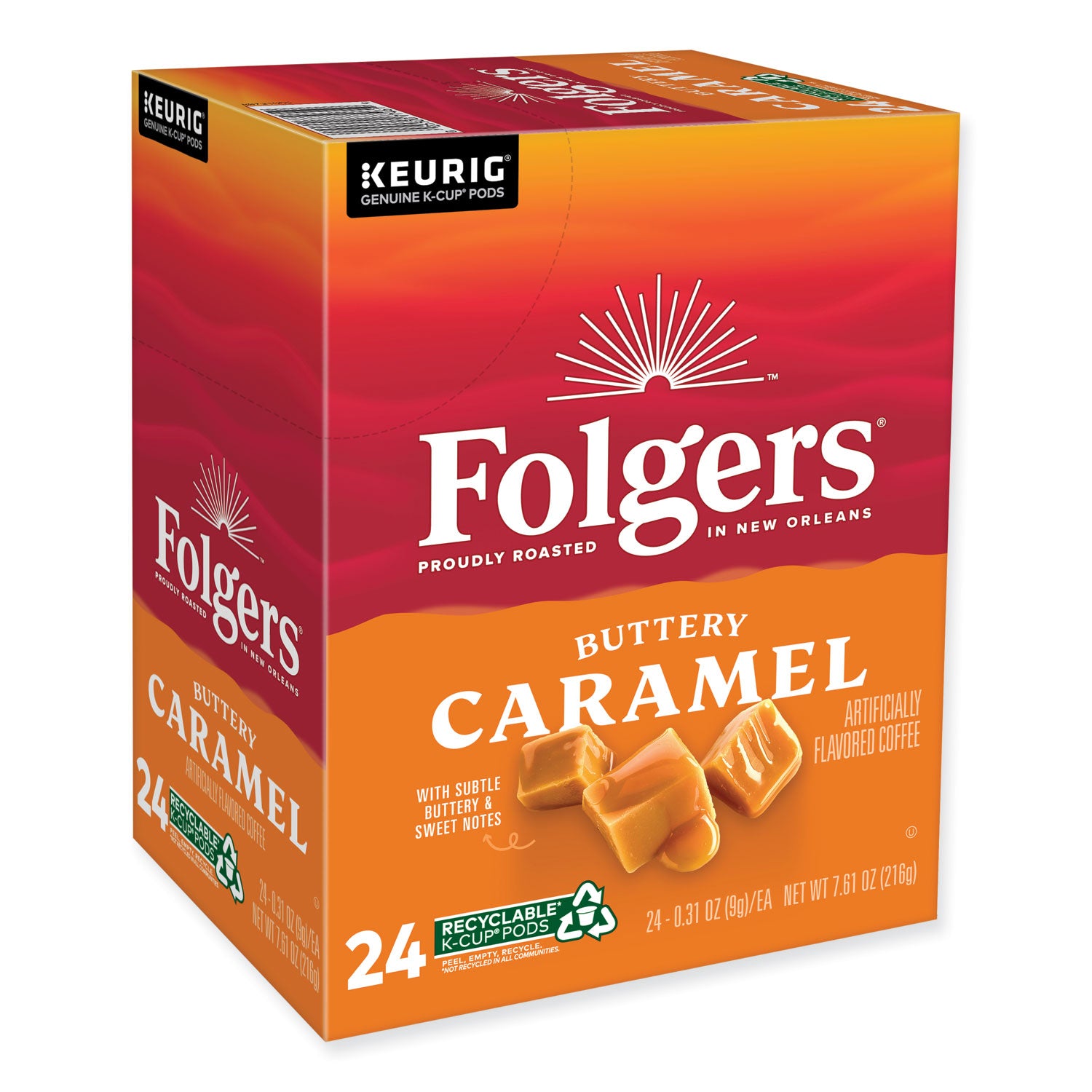 Folgers® Buttery Caramel Coffee K-Cups, 24/Box