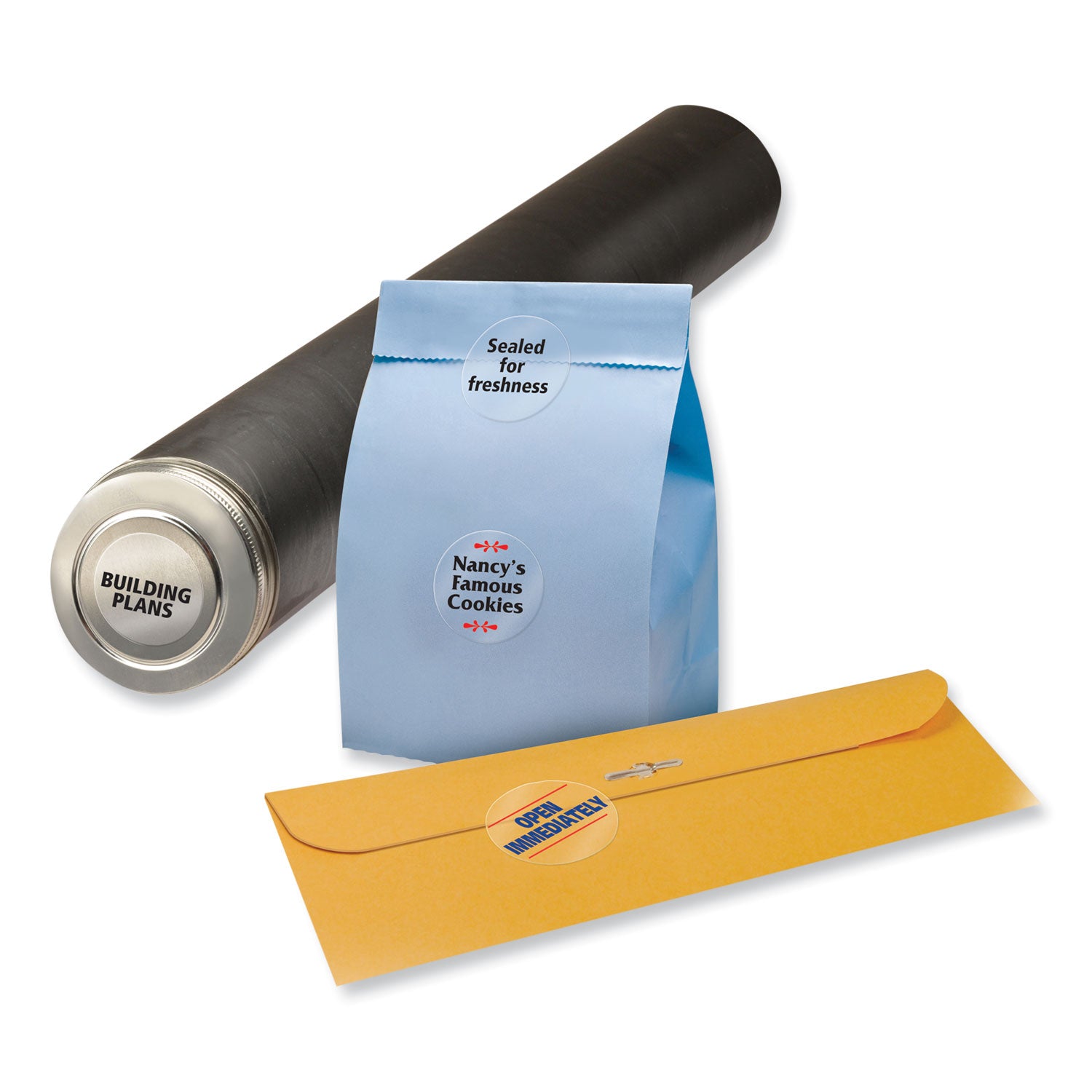 Avery® Round Print-To-The Edge Labels With Surefeed And Easypeel, 1.67" Dia, Glossy Clear, 500/pk