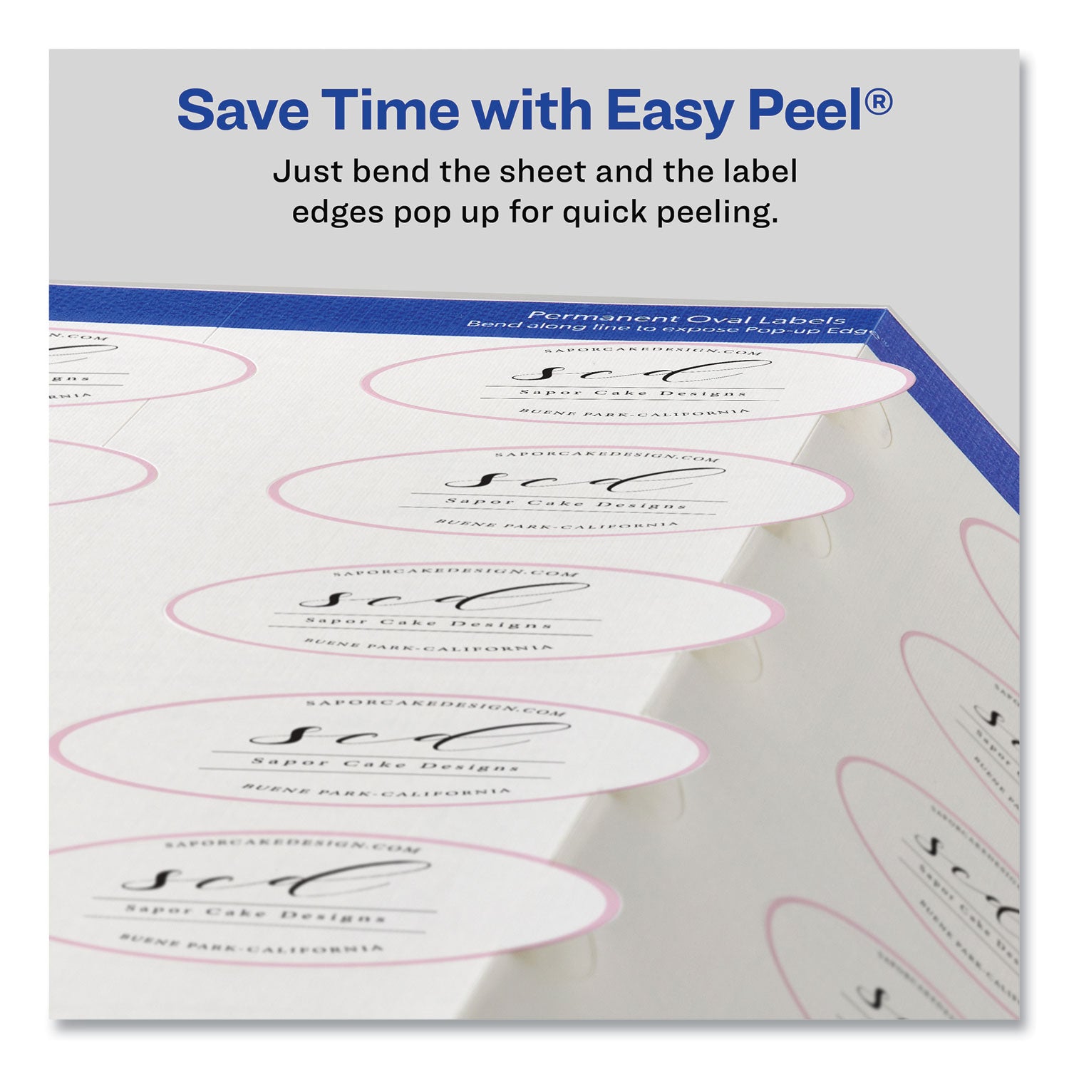 Avery® Oval Print-To-The-Edge Labels, 2 X 3.33, White, 8/sheet, 10 Sheets/pack