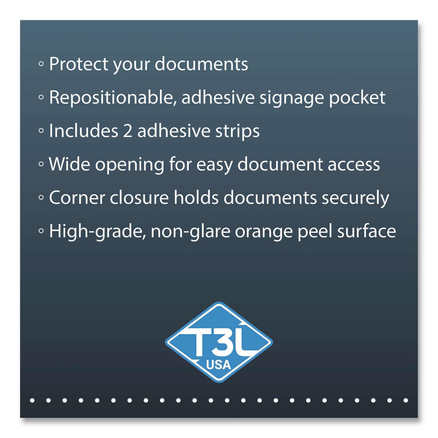 djois® by Tarifold Kang Magnetic Closure Repositionable Pocket, 14 x 11, Clear Frame, 5/Pack