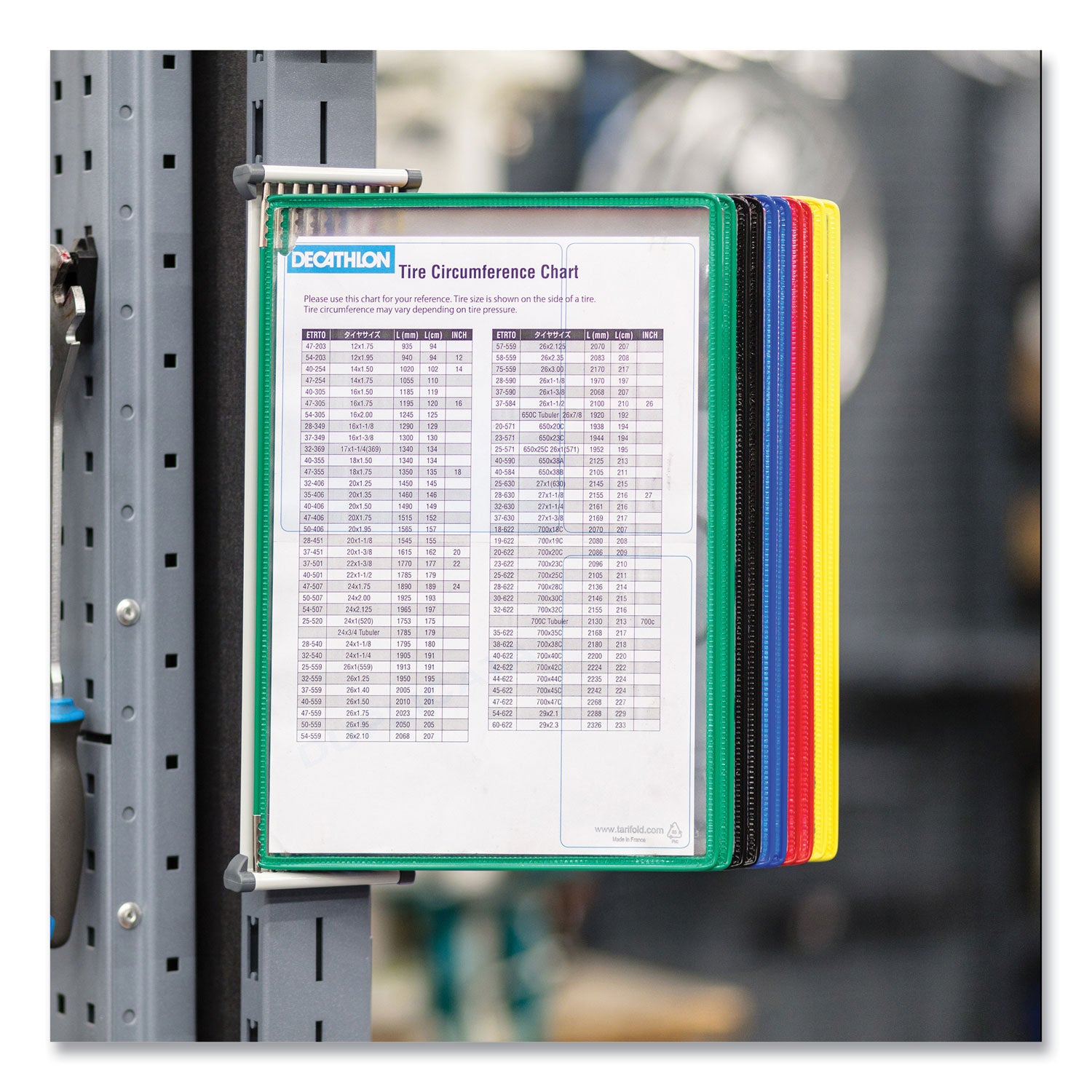 djois® by Tarifold Wall Unit Magnetic Starter Set, 10 Sections, 20-Sheet Capacity, Gray