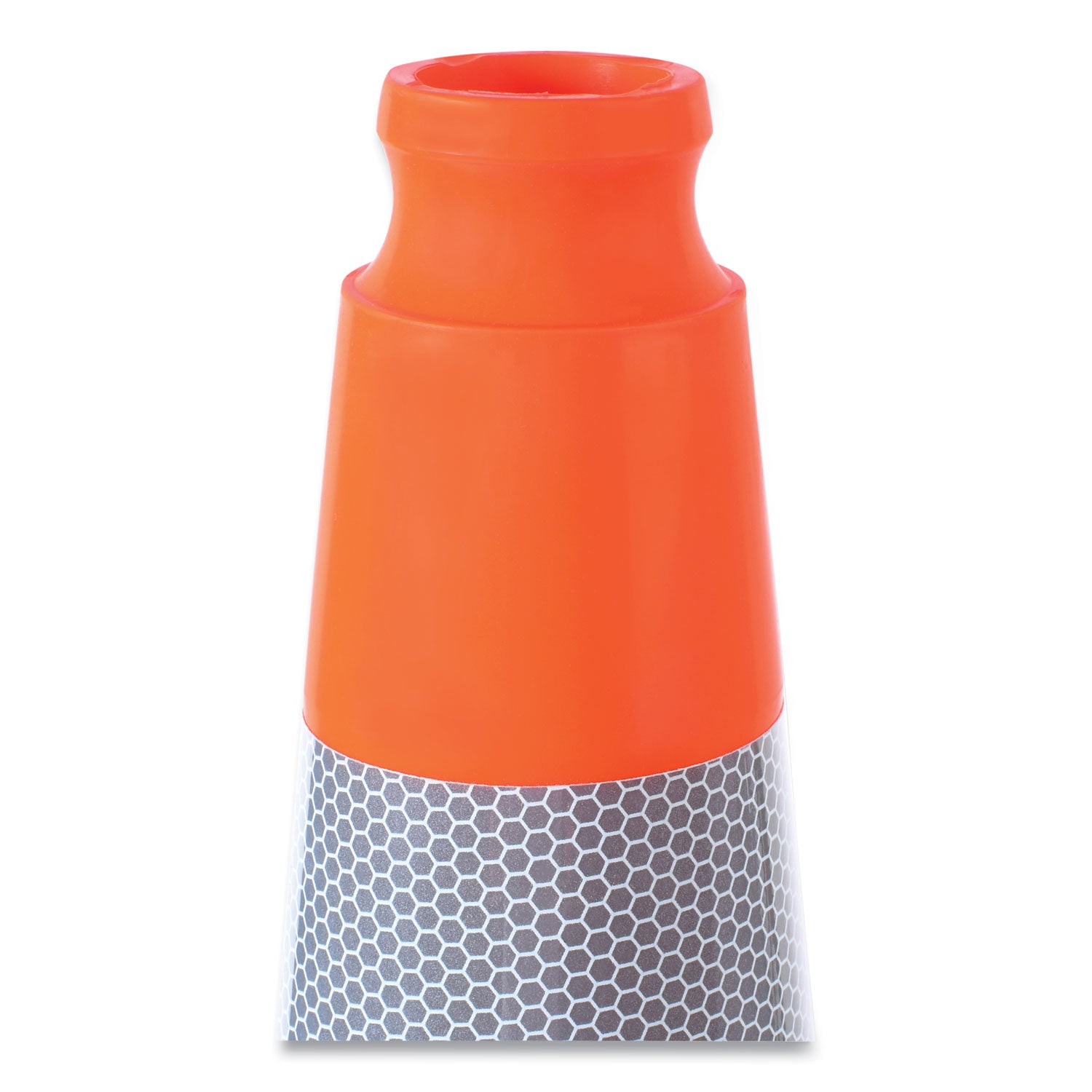 Tatco Traffic Cone, 10.75 x 10.75 x 28, Orange/Silver/Black