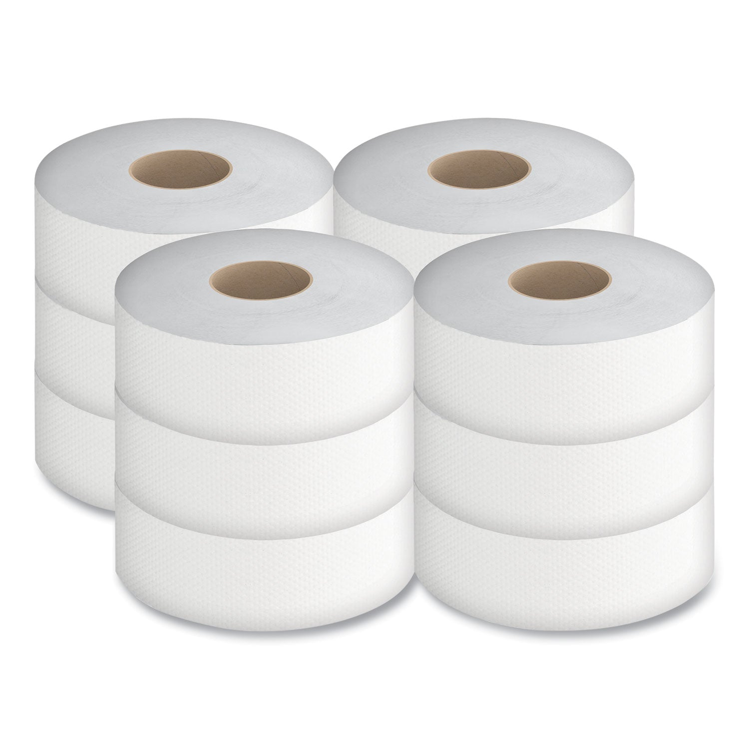 GEN Jumbo Bath Tissue, Septic Safe, 2-Ply, White, 3.5" x 750 ft, 12/Carton