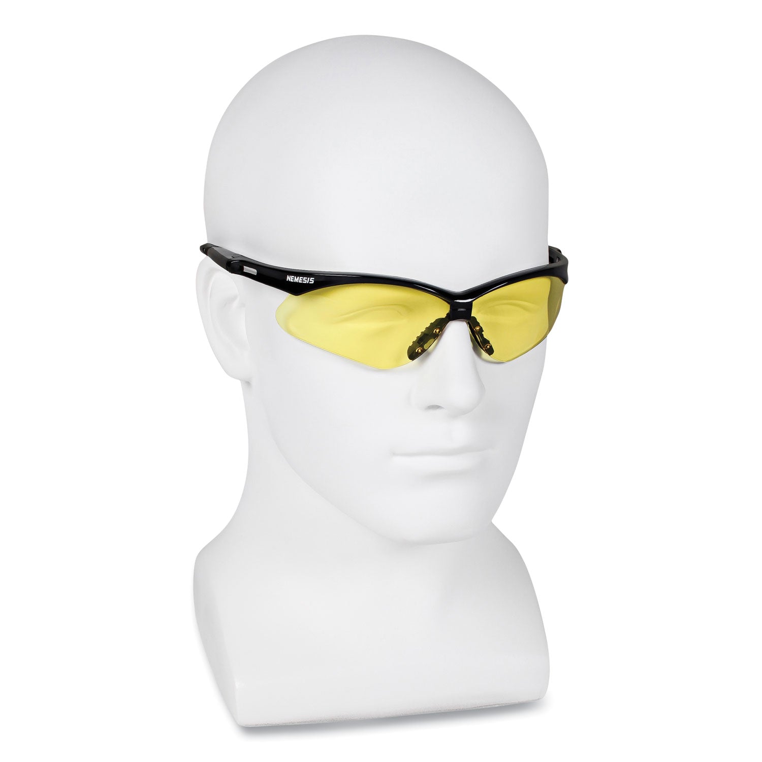 KleenGuard™ Nemesis Safety Glasses, Black Frame, Amber Lens
