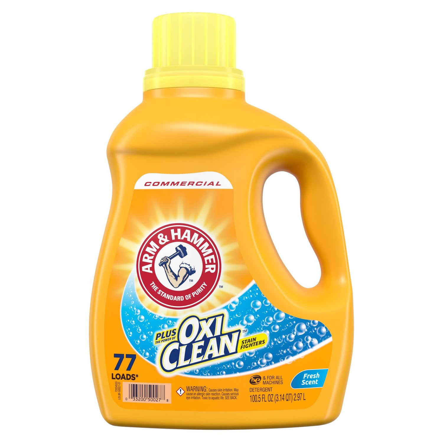 Arm & Hammer™ OxiClean Concentrated Liquid Laundry Detergent, Fresh, 100.5 oz Bottle, 4/Carton